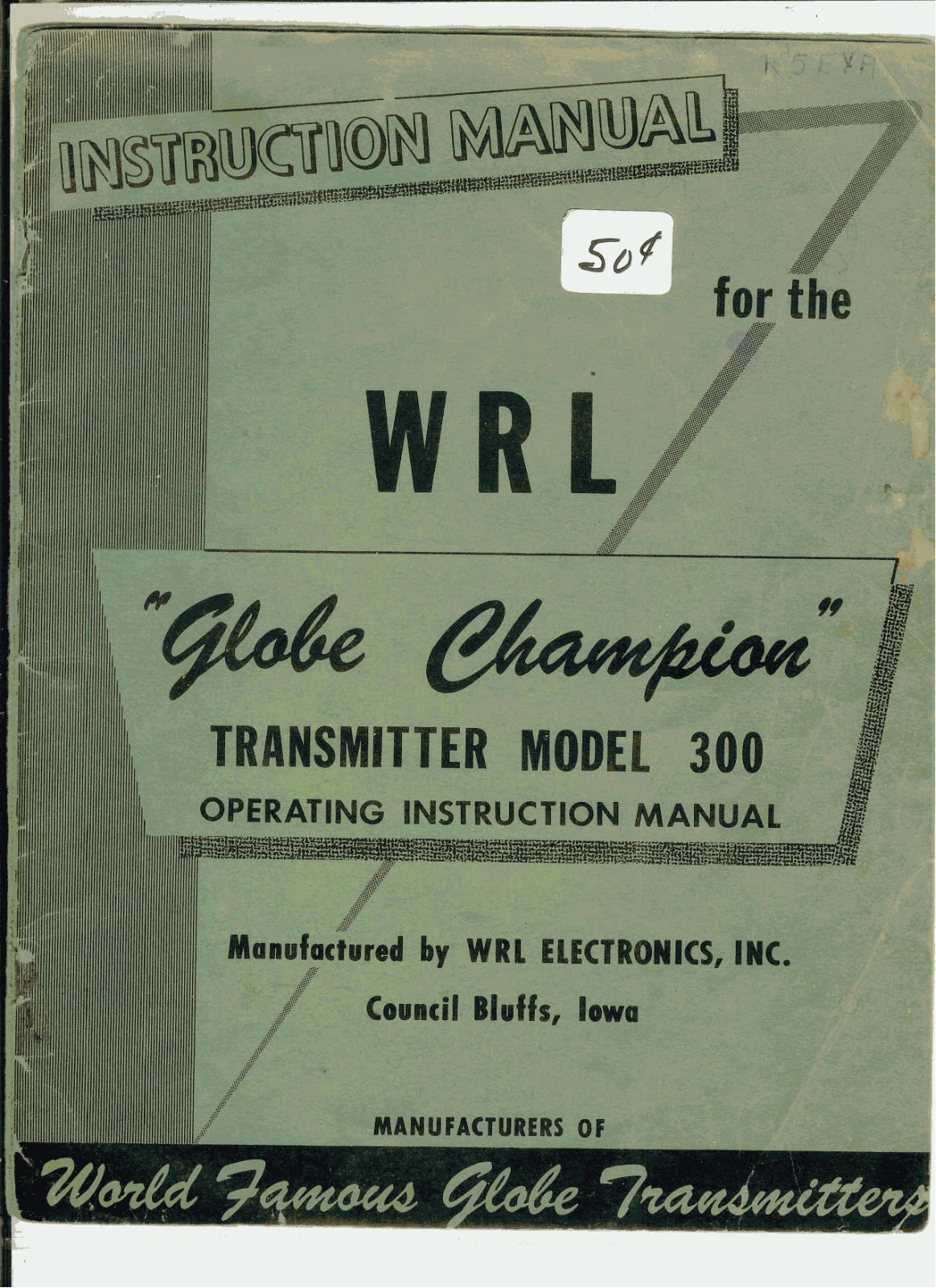 WRL Electronics 300 Service manual