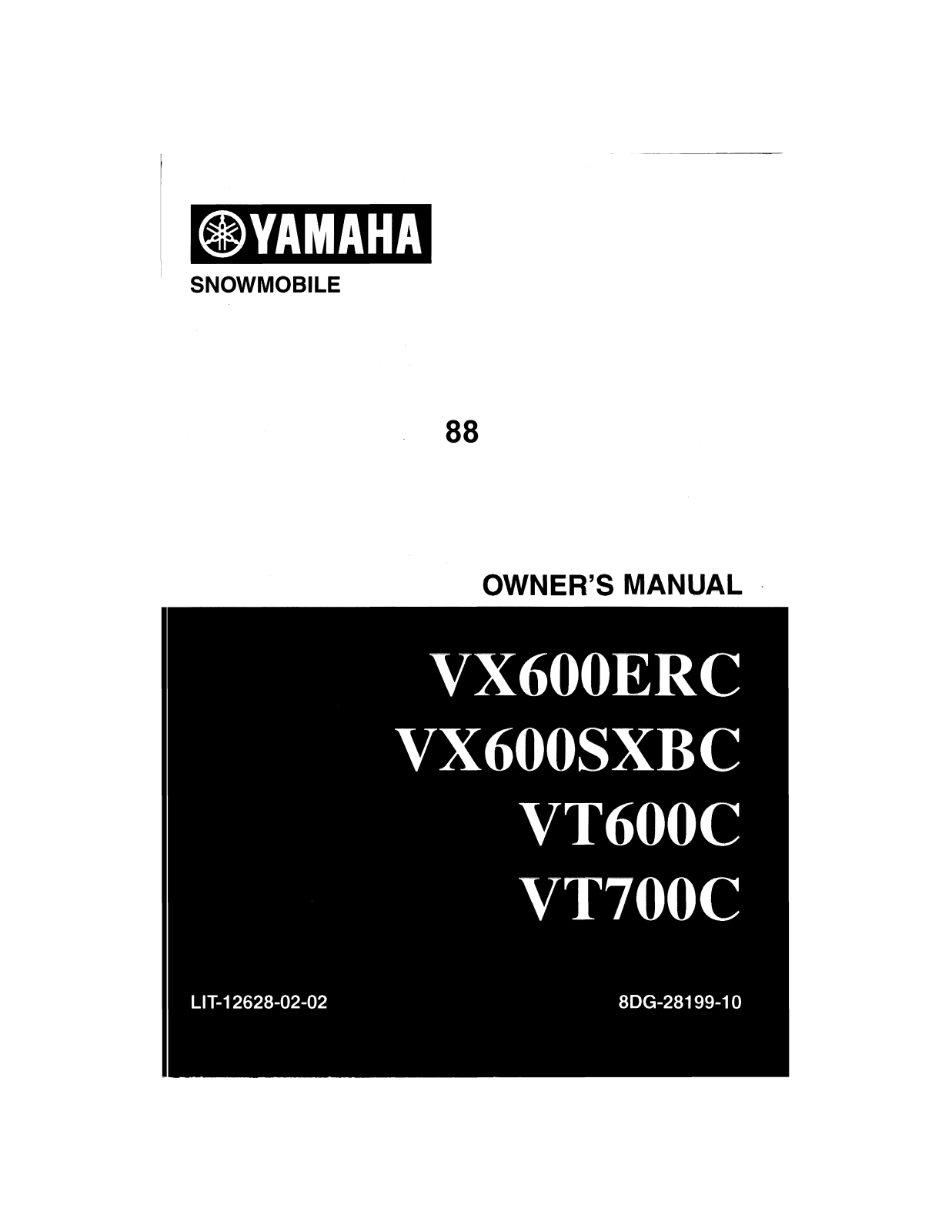 Yamaha VX600ERC, VX600XBC, VT600C, VT700C, VX600SXBC Owner's Manual