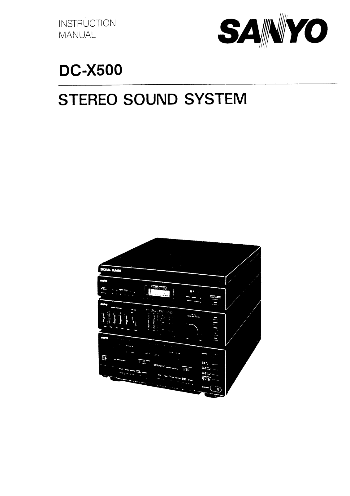 Sanyo DC-X500 Instruction Manual