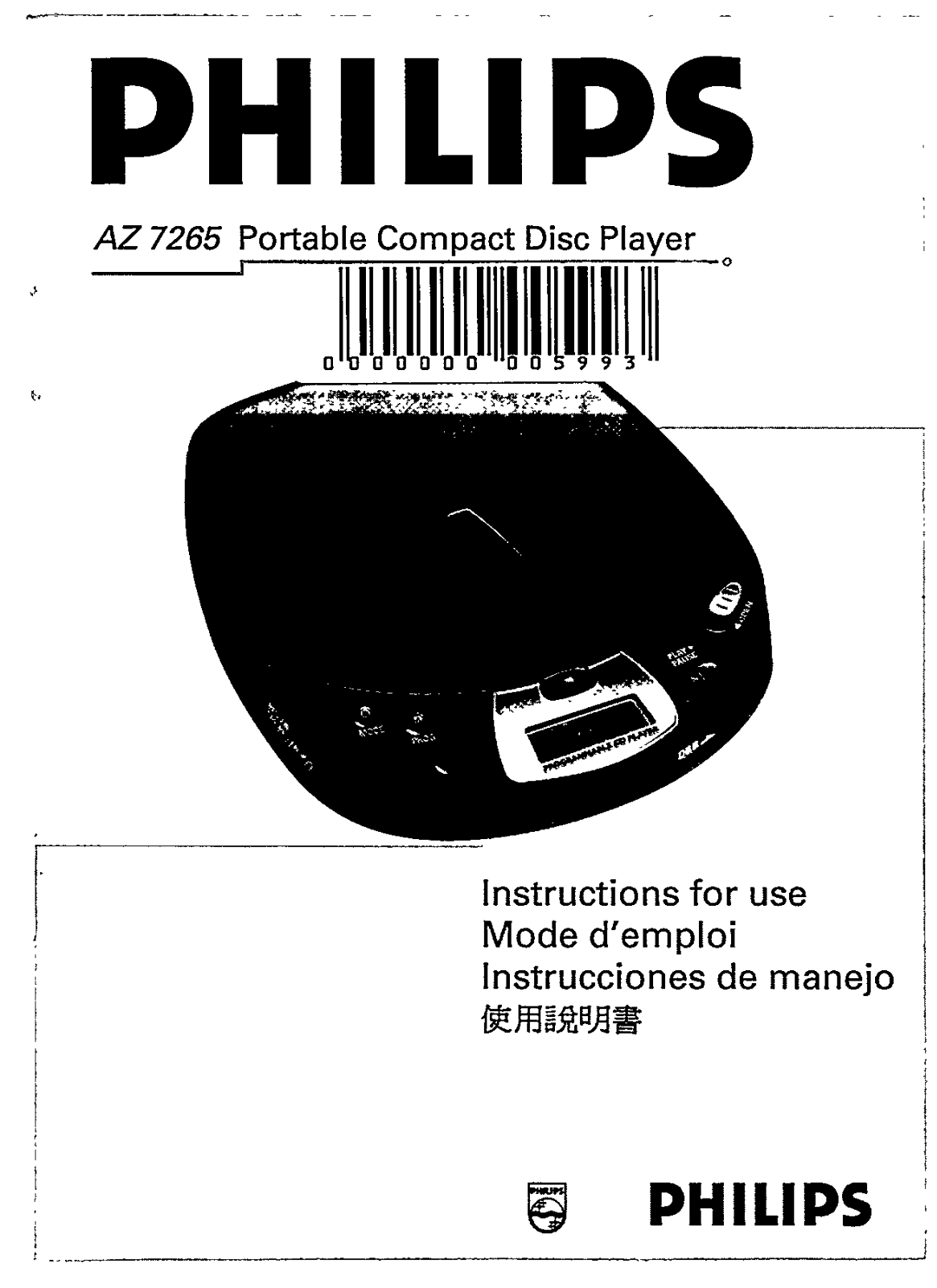 PHILIPS AZ7265 User Manual