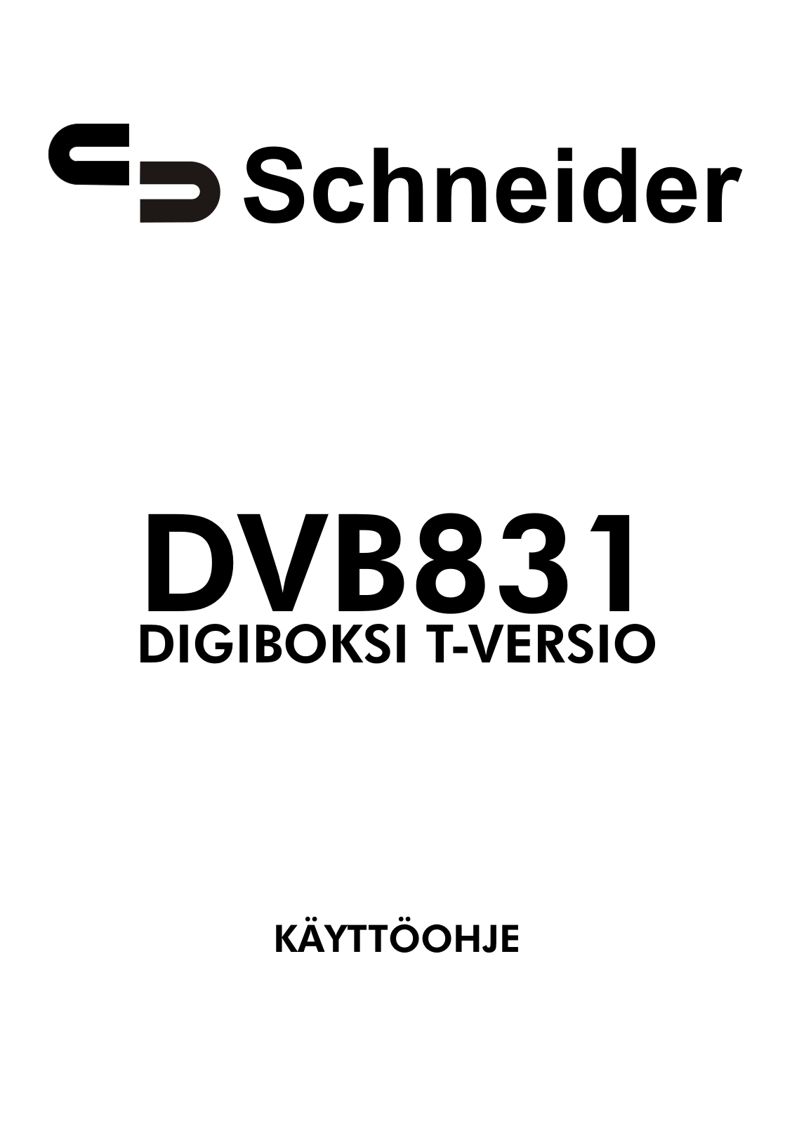 Schneider DVB831 User Manual