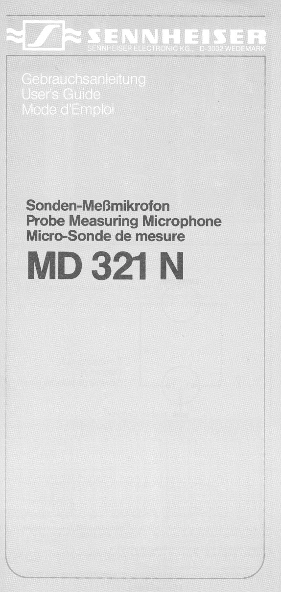 Sennheiser MD 321 N User Manual