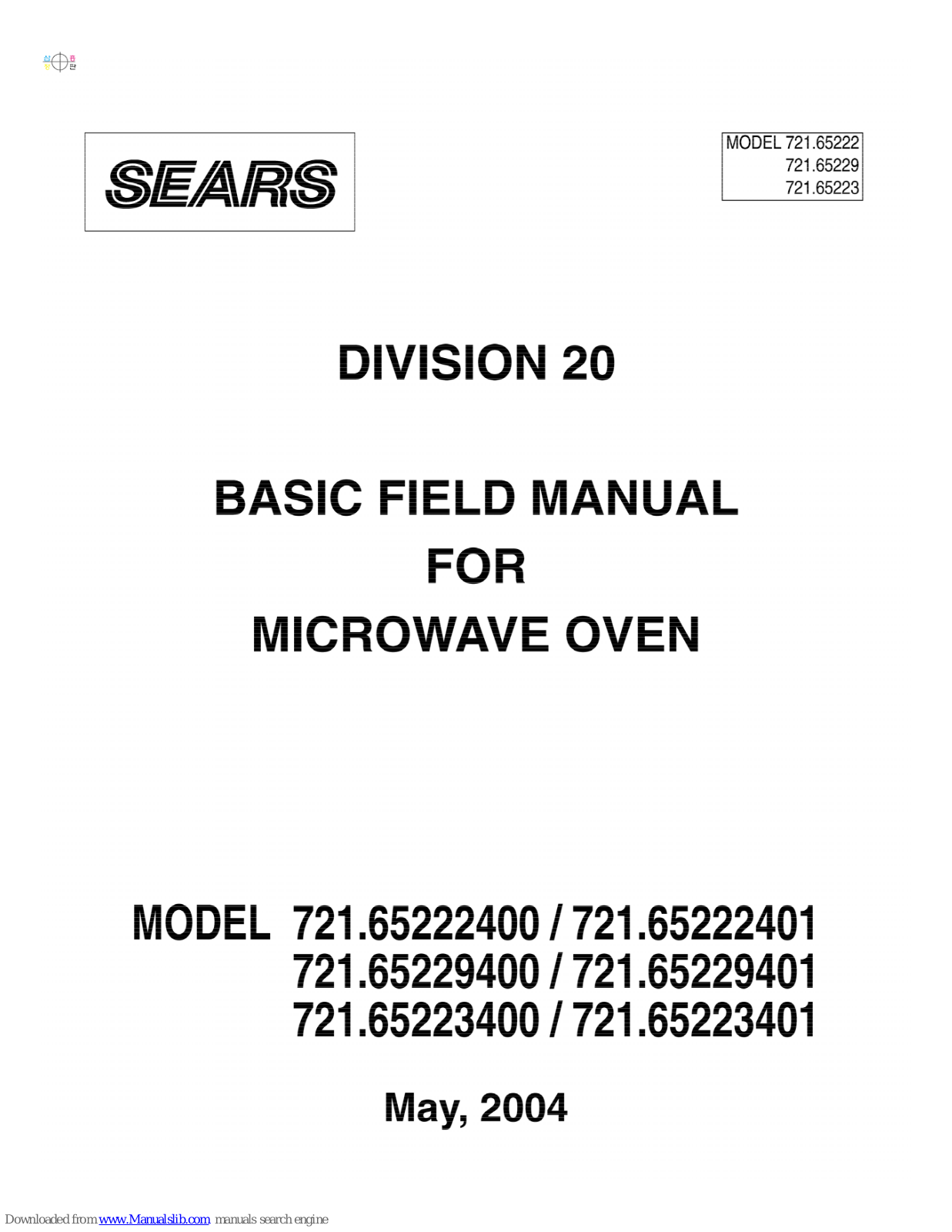 Sears 721.65222400,721.65229400,721.65223400,721.65223401,721.65222401,721.65229401 Basic Field Manual