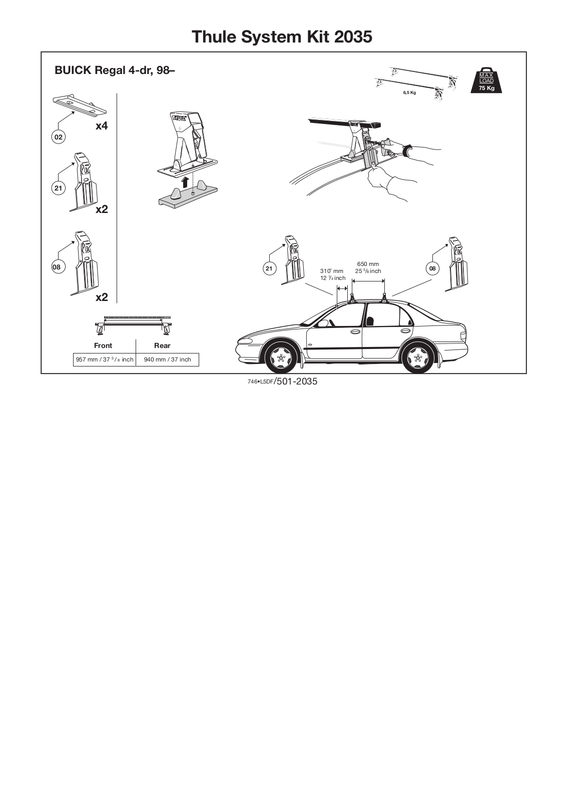 Thule 2035 User Manual