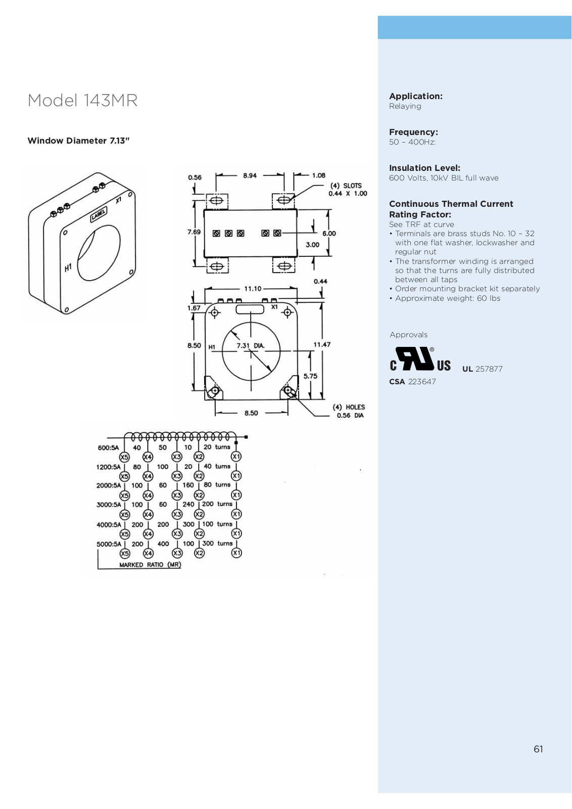 Crompton Instruments 143MR Catalog Page