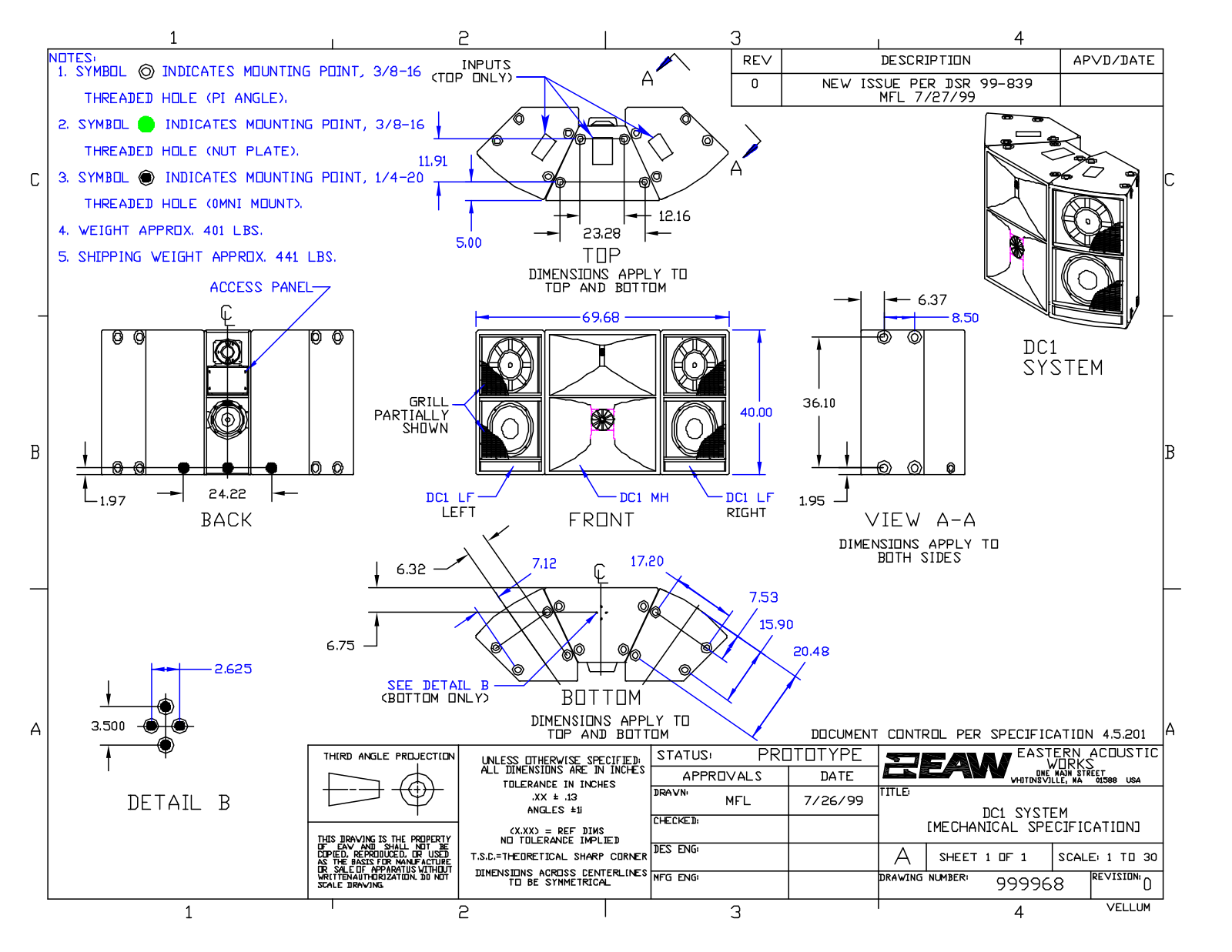 EAW DC1system SCHEMATIC