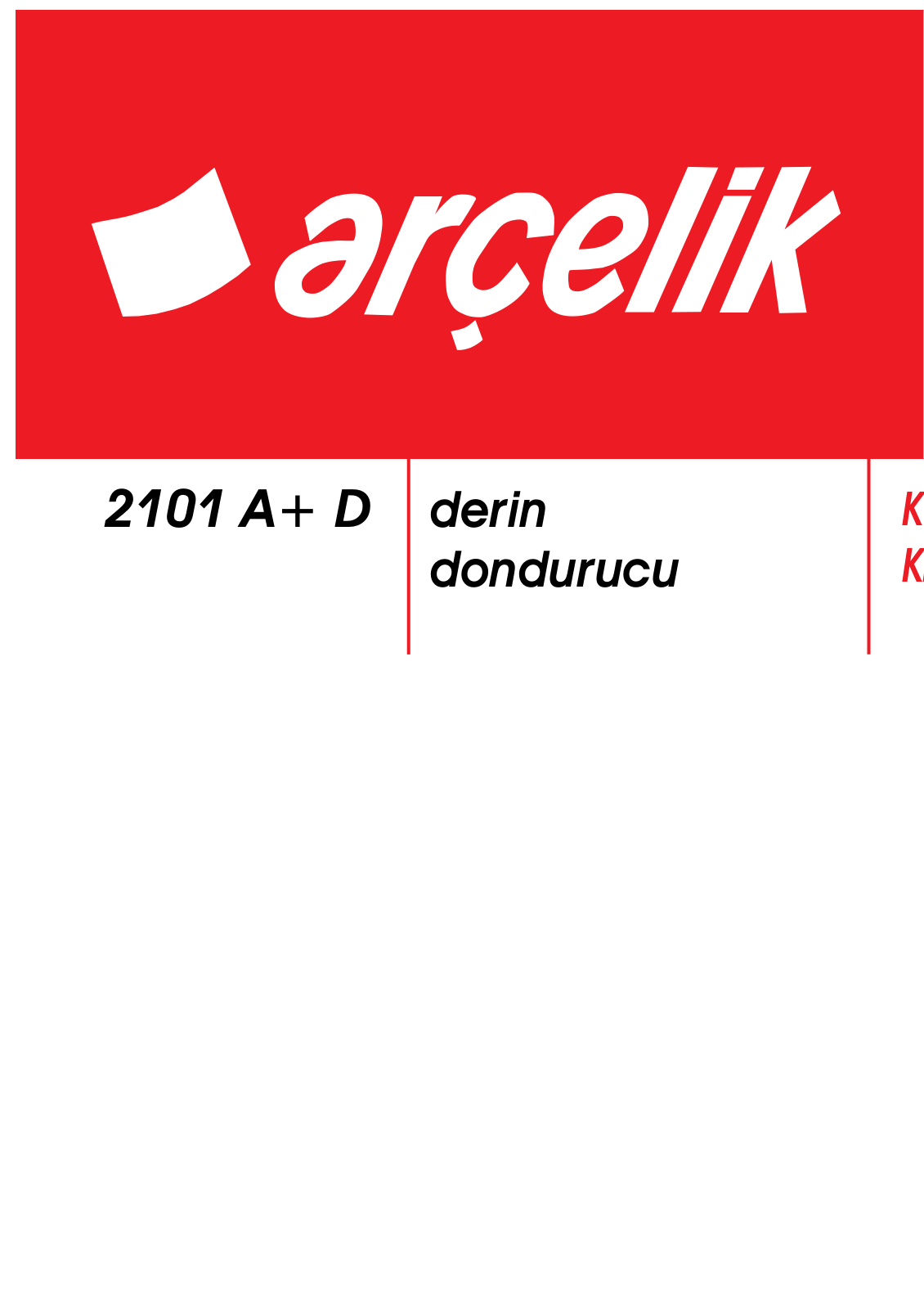 Arçelik 2101 A+ D User manual