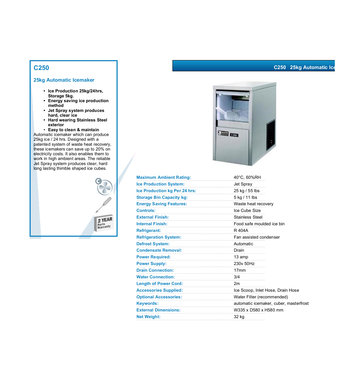 Valera C250 DATASHEET