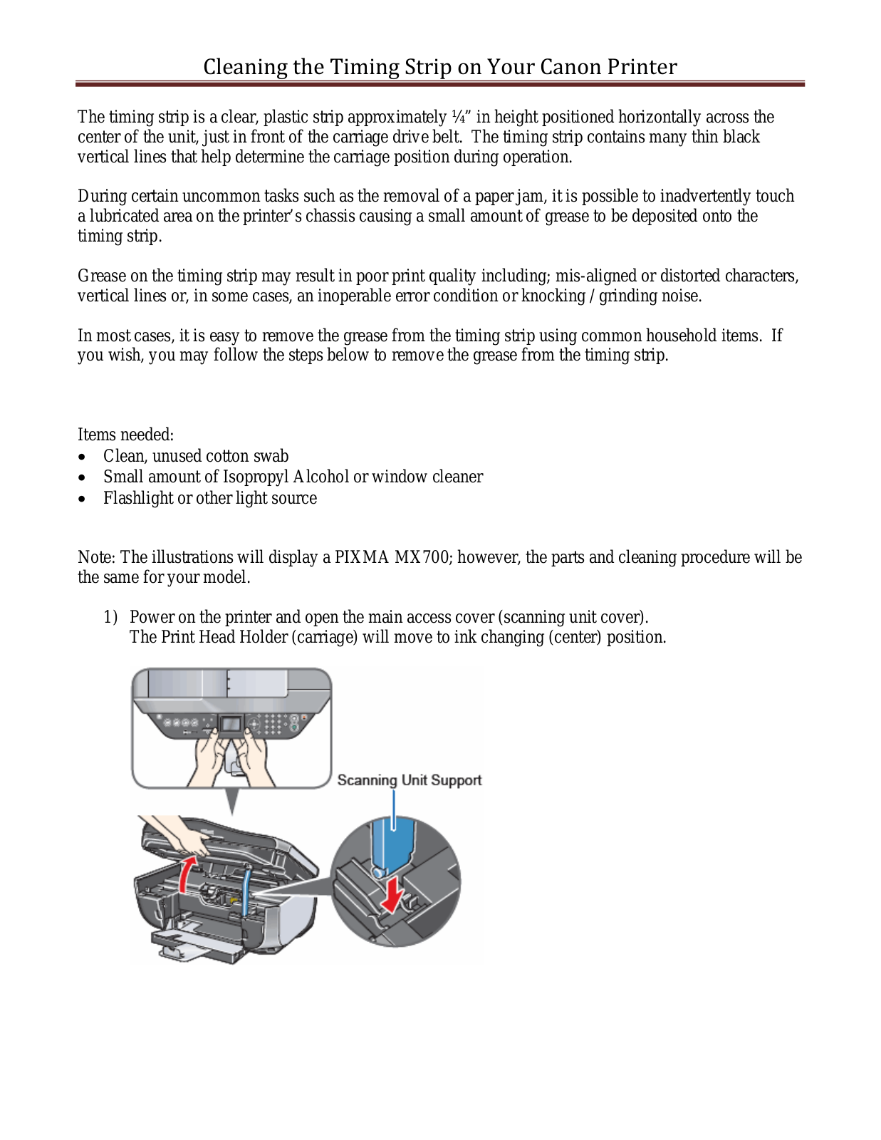 Canon MX700 User Manual