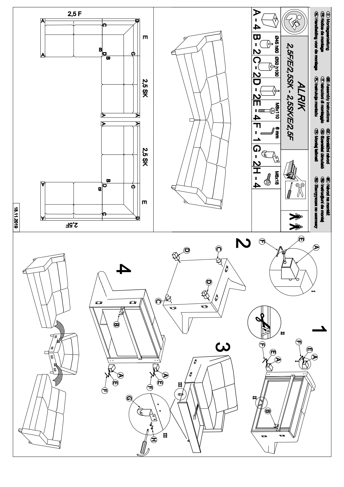 Home affaire Alrik Assembly instructions