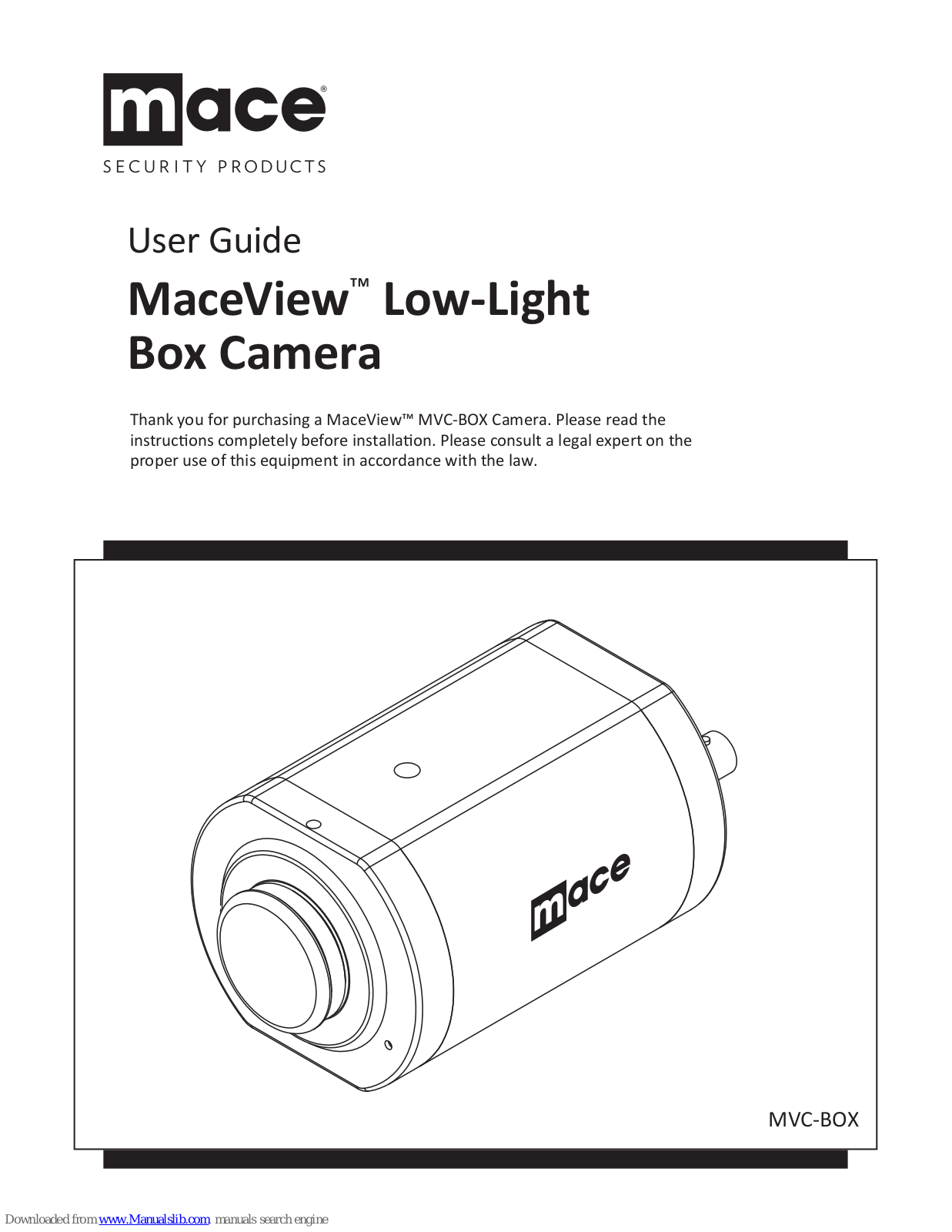 Mace MaceView, MVC-BOX User Manual