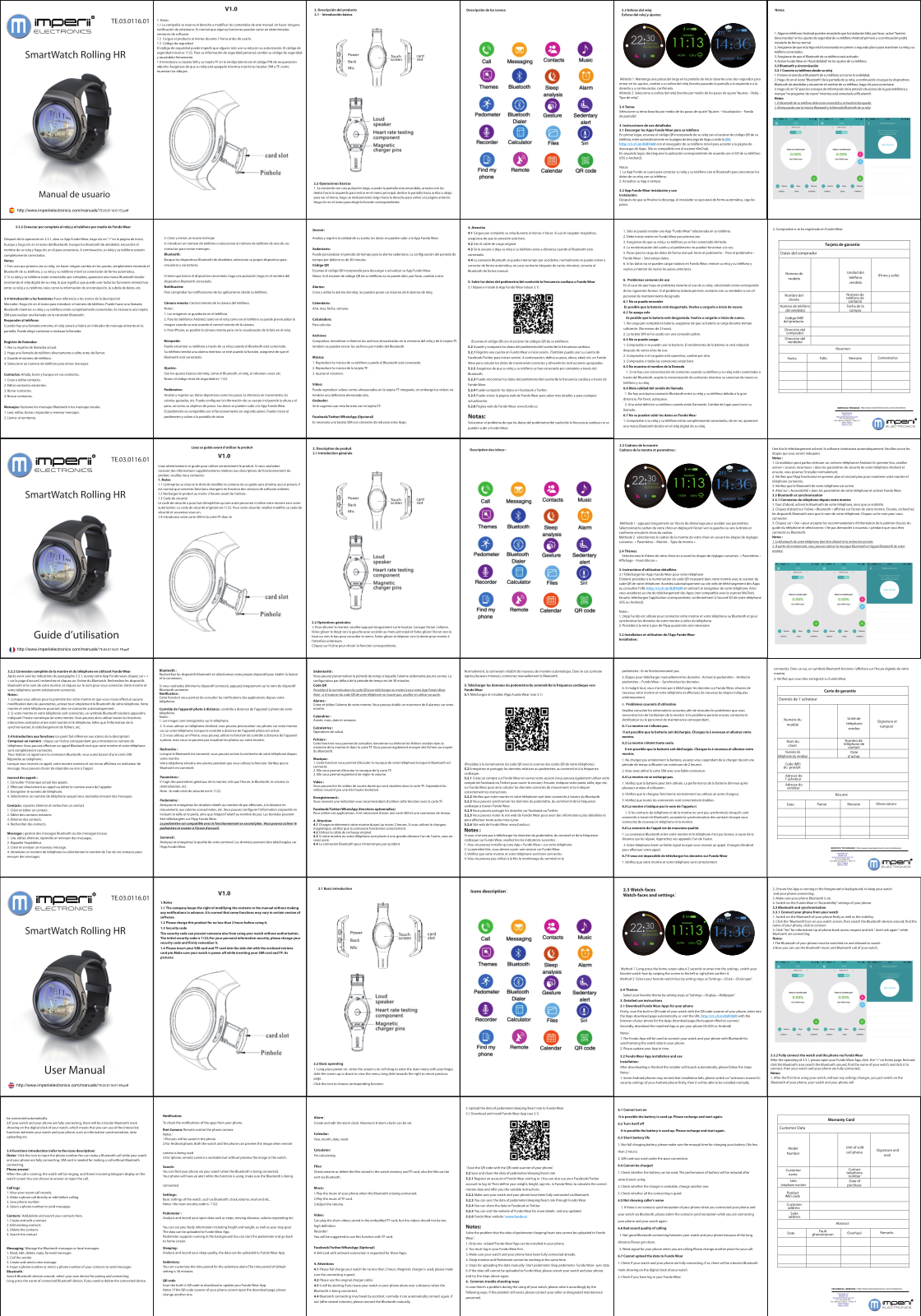 imperii SmartWatch Rolling HR User Manual