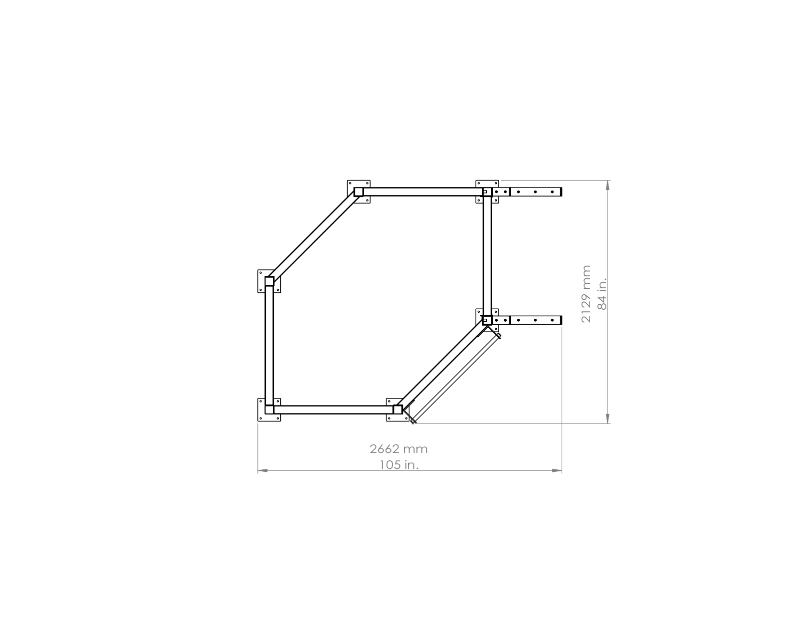 Body Solid SRHEXPROBASIC, SRHEXPRO Top View Schematics