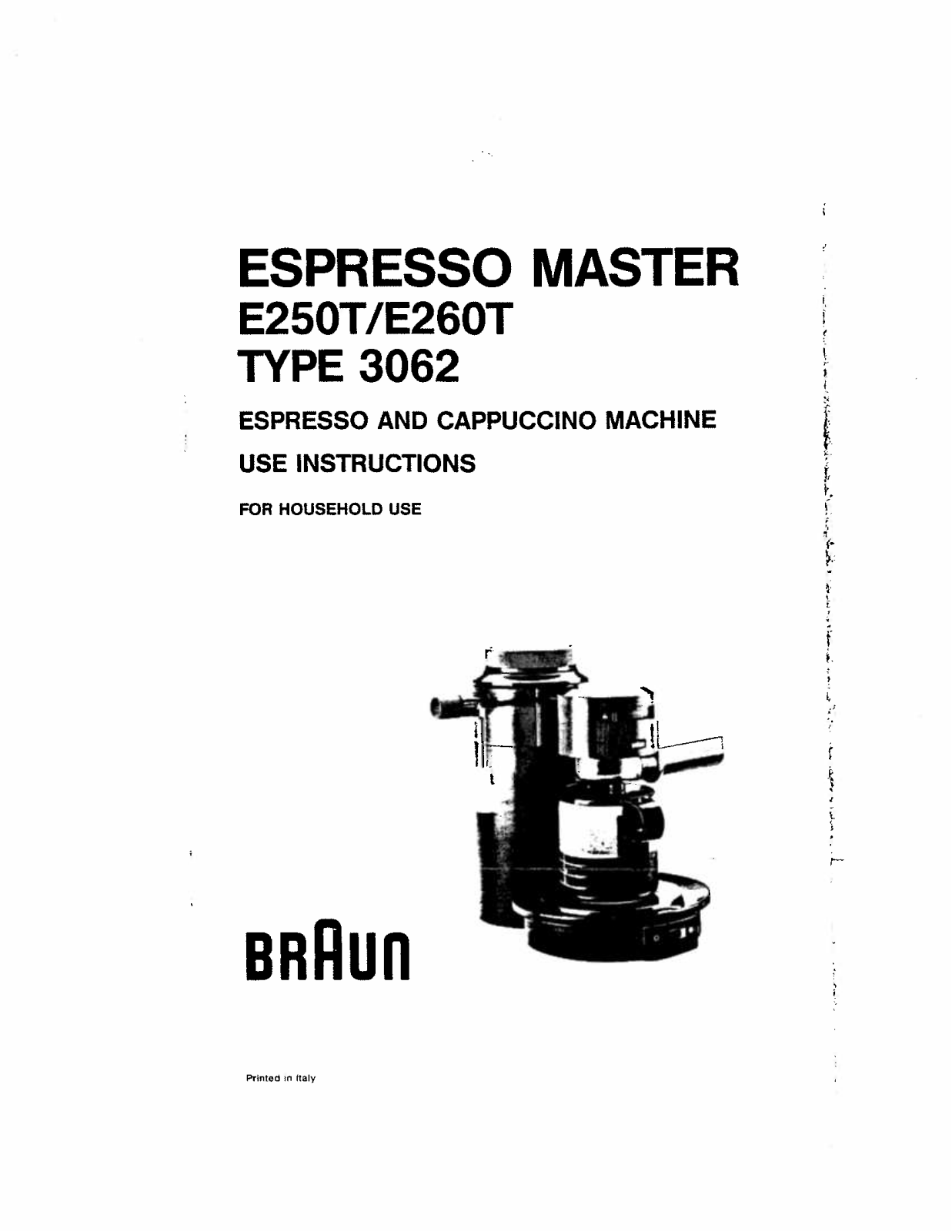 Braun E260T, E250T User Manual