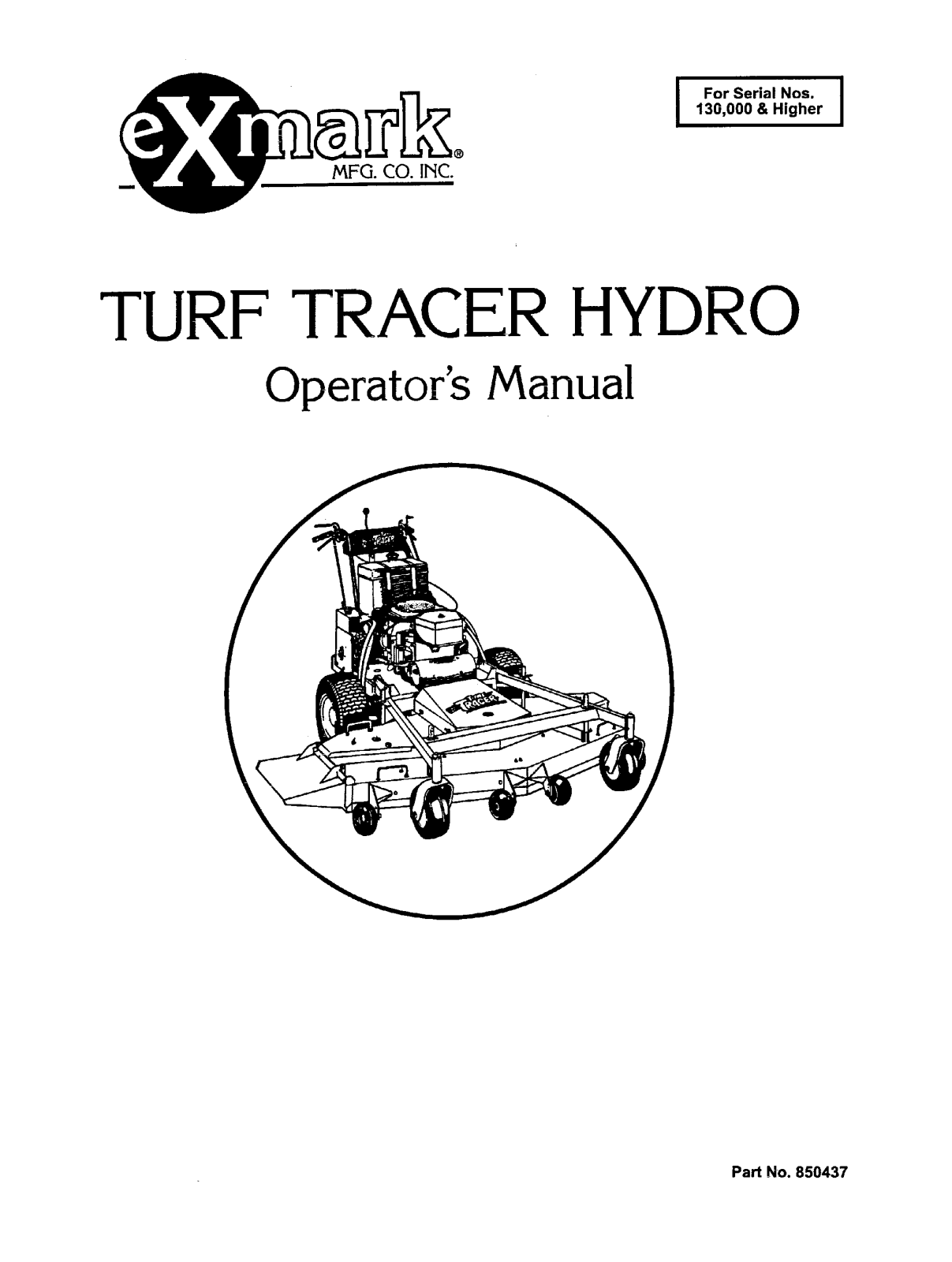 Exmark Turf Tracer Hydro User Manual