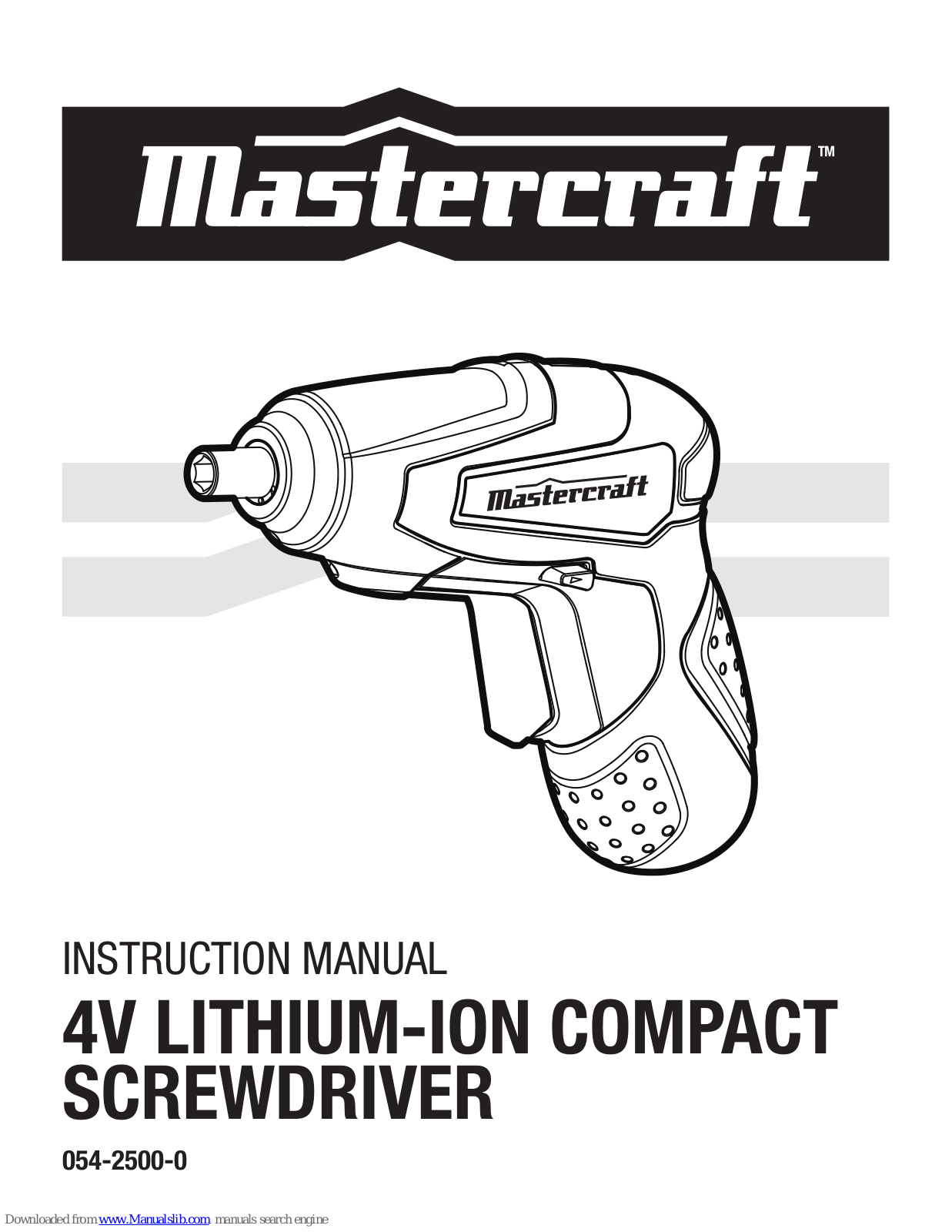 MasterCraft 054-2500-0 Instruction Manual