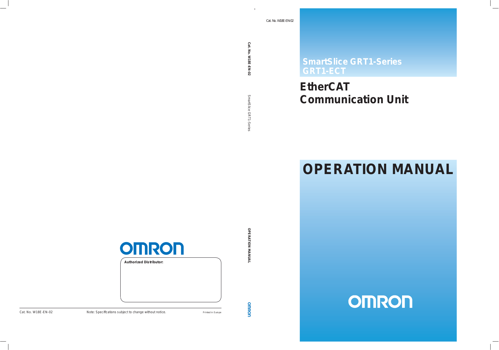 Omron GRT1-ECT Operation Manual