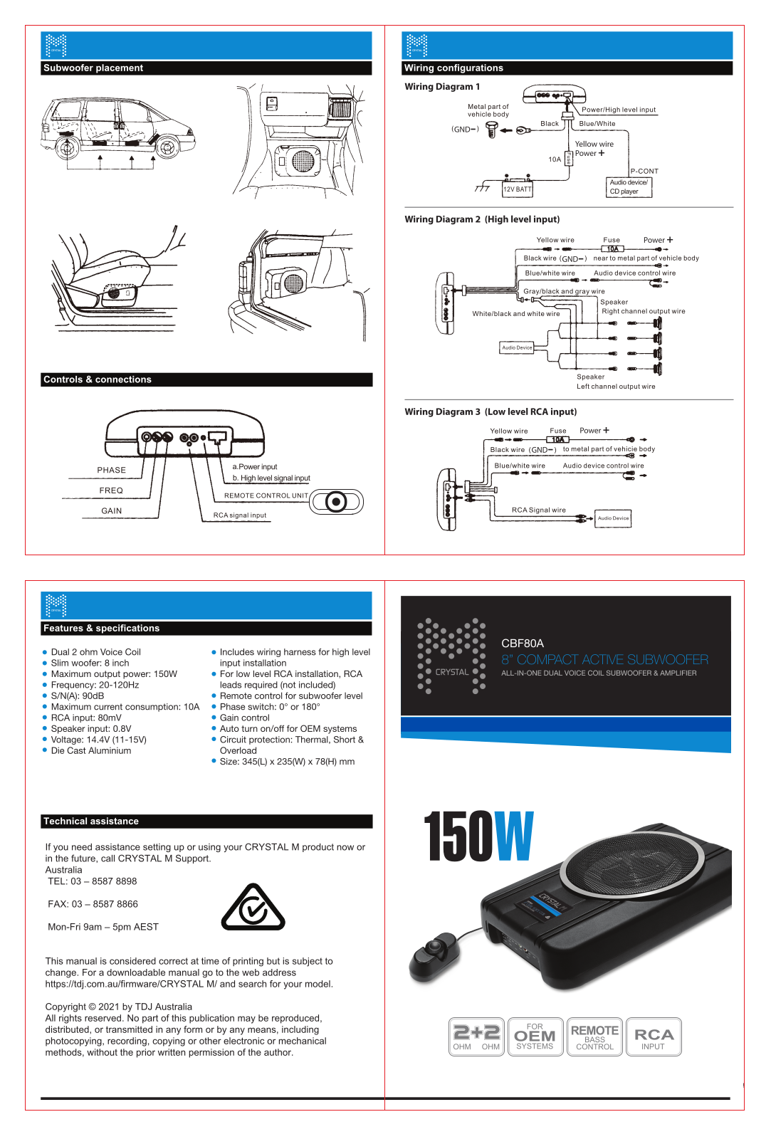 CRYSTAL M CBF80A User Manual - ManualMachine.com