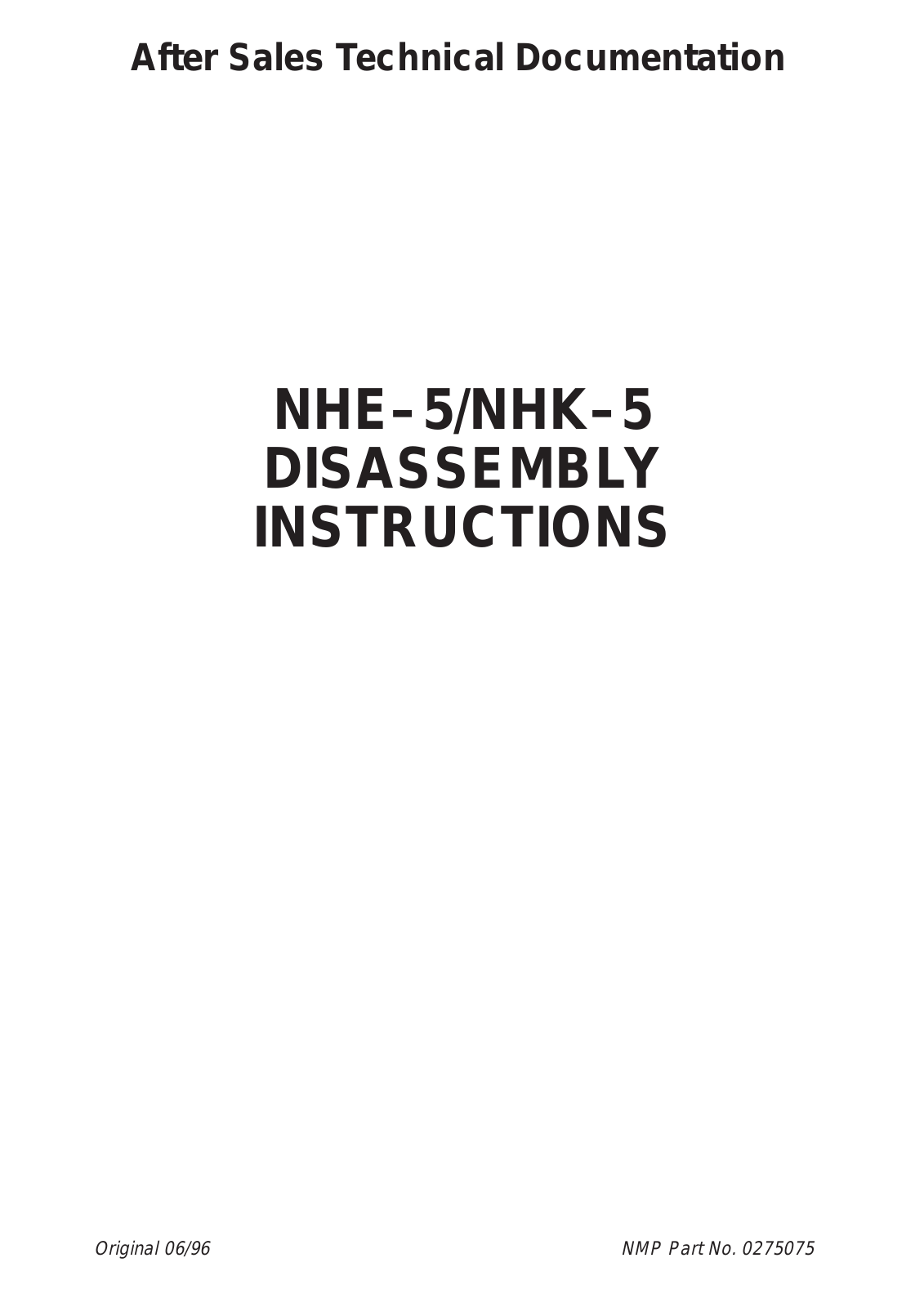 Nokia NHE–5, NHK–5 Disassembly