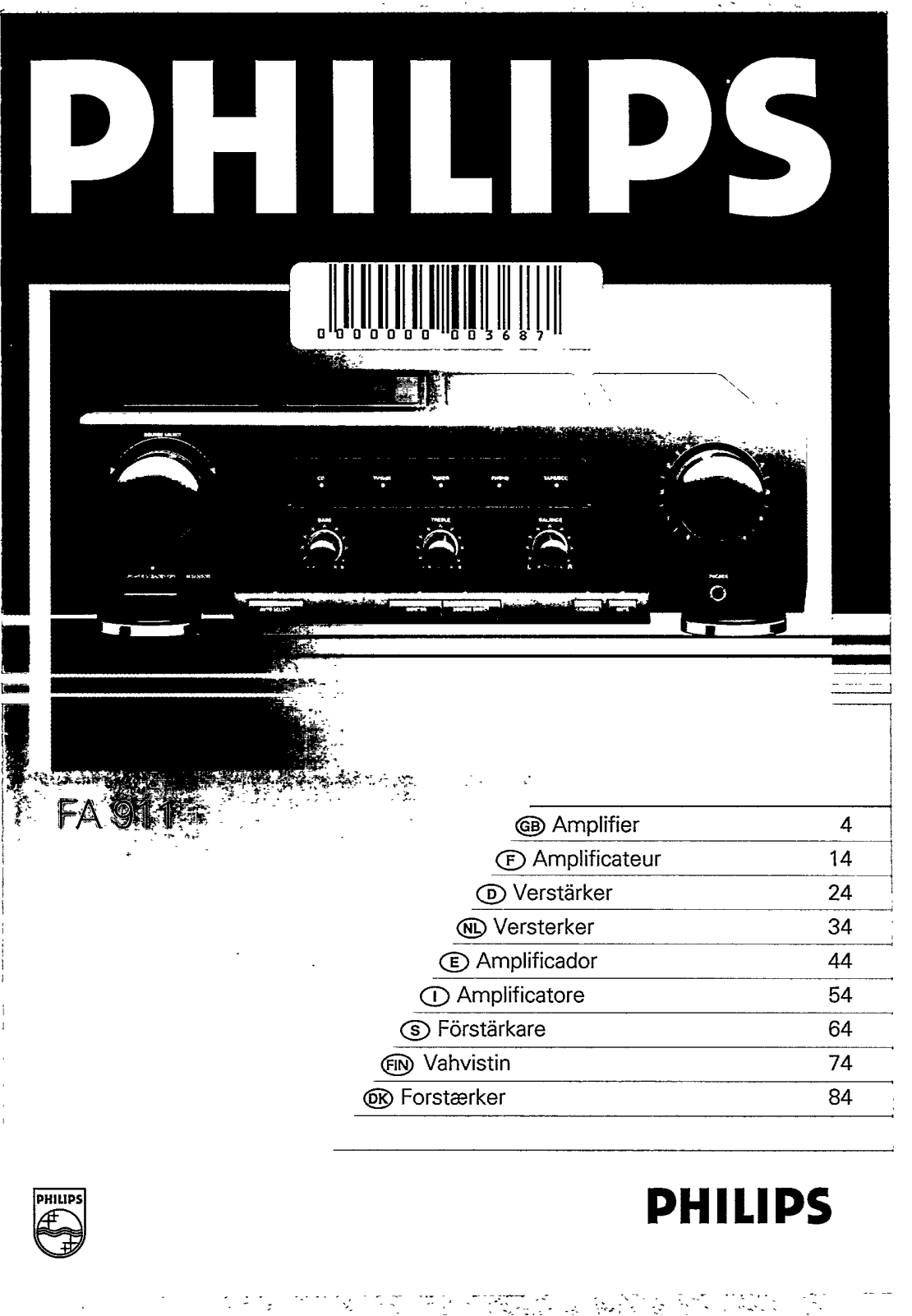 Philips FA911/00S, FA911 User Manual