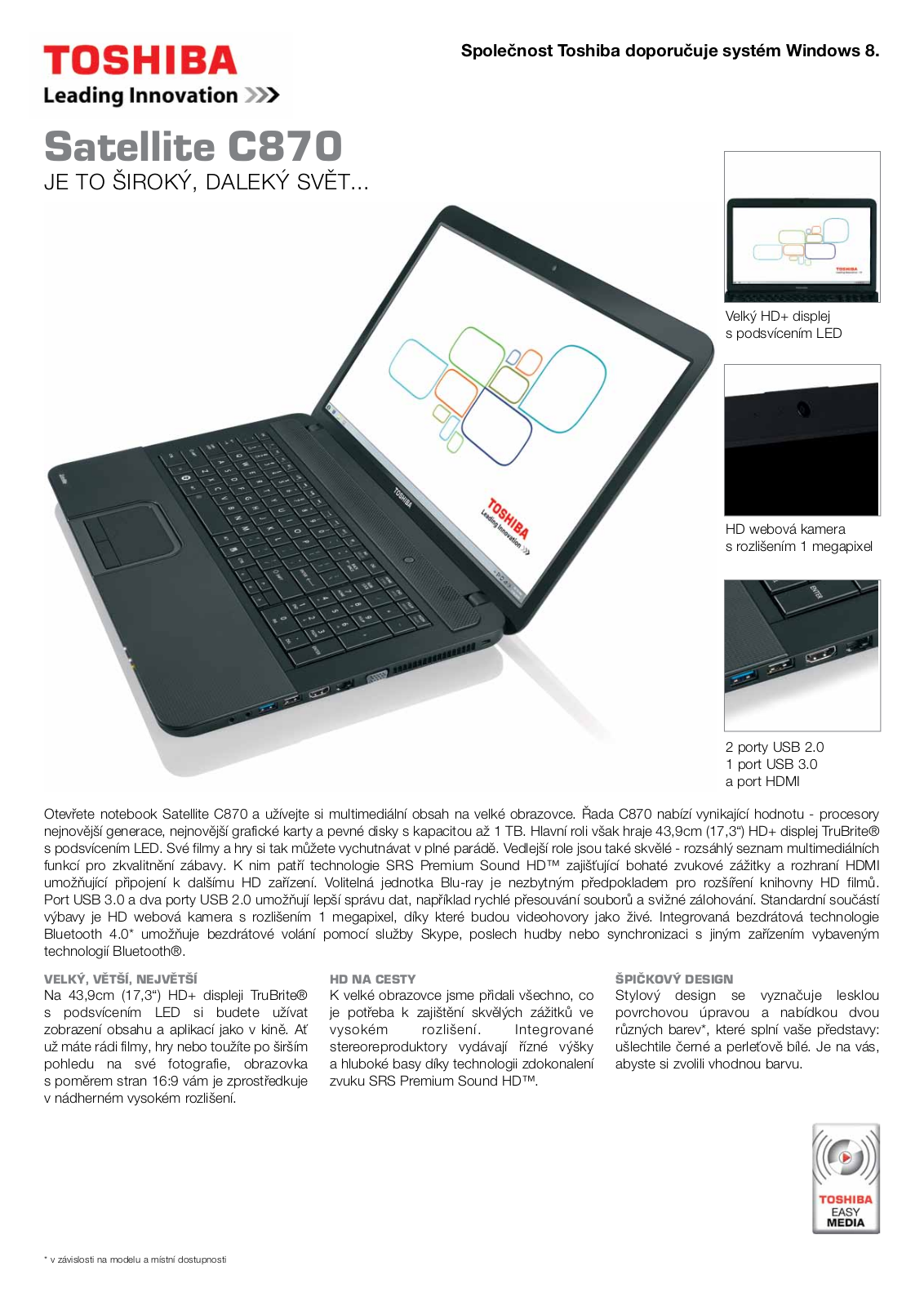 Toshiba Satellite C870-1DD User Manual