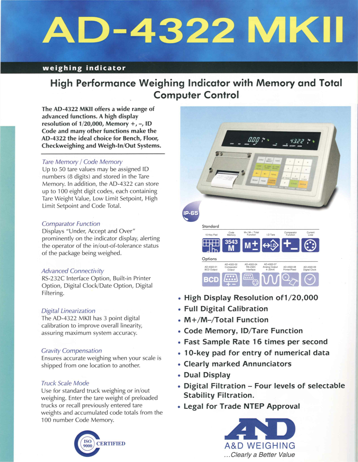 A&D AD-4322 MKII User Manual