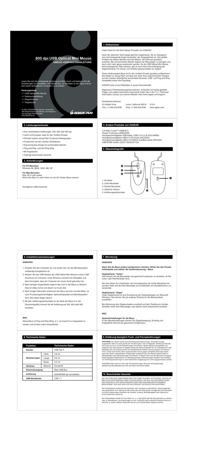 IOGear GME222 User Manual