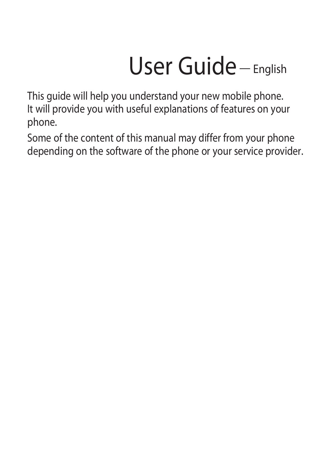 LG LG630G Users manual