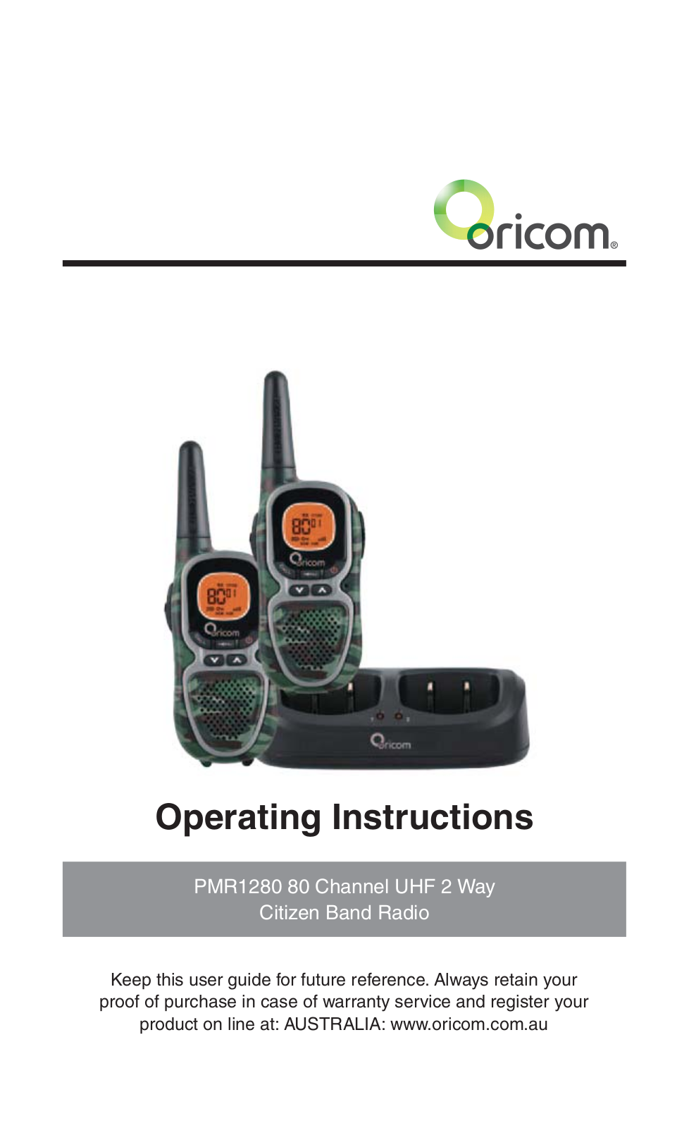 Oricom PMR1280 User Manual