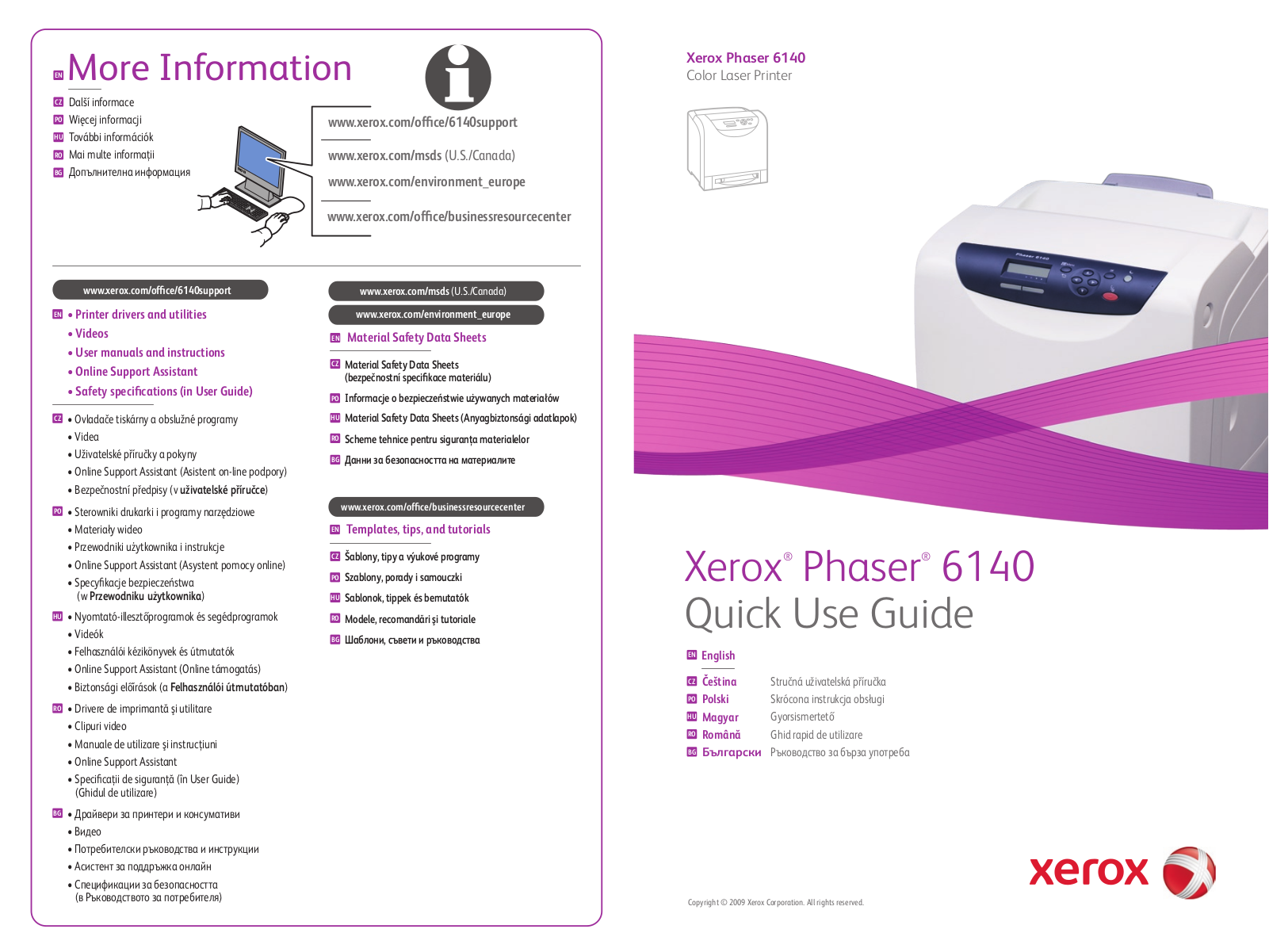 XEROX 6140 User Manual