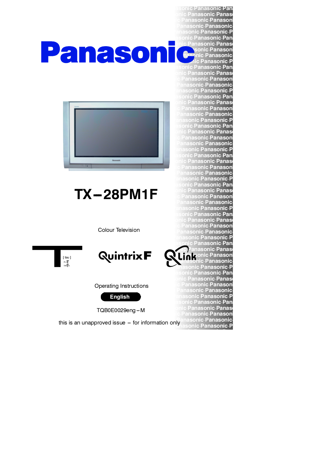 Panasonic TX-28PM1F User Manual