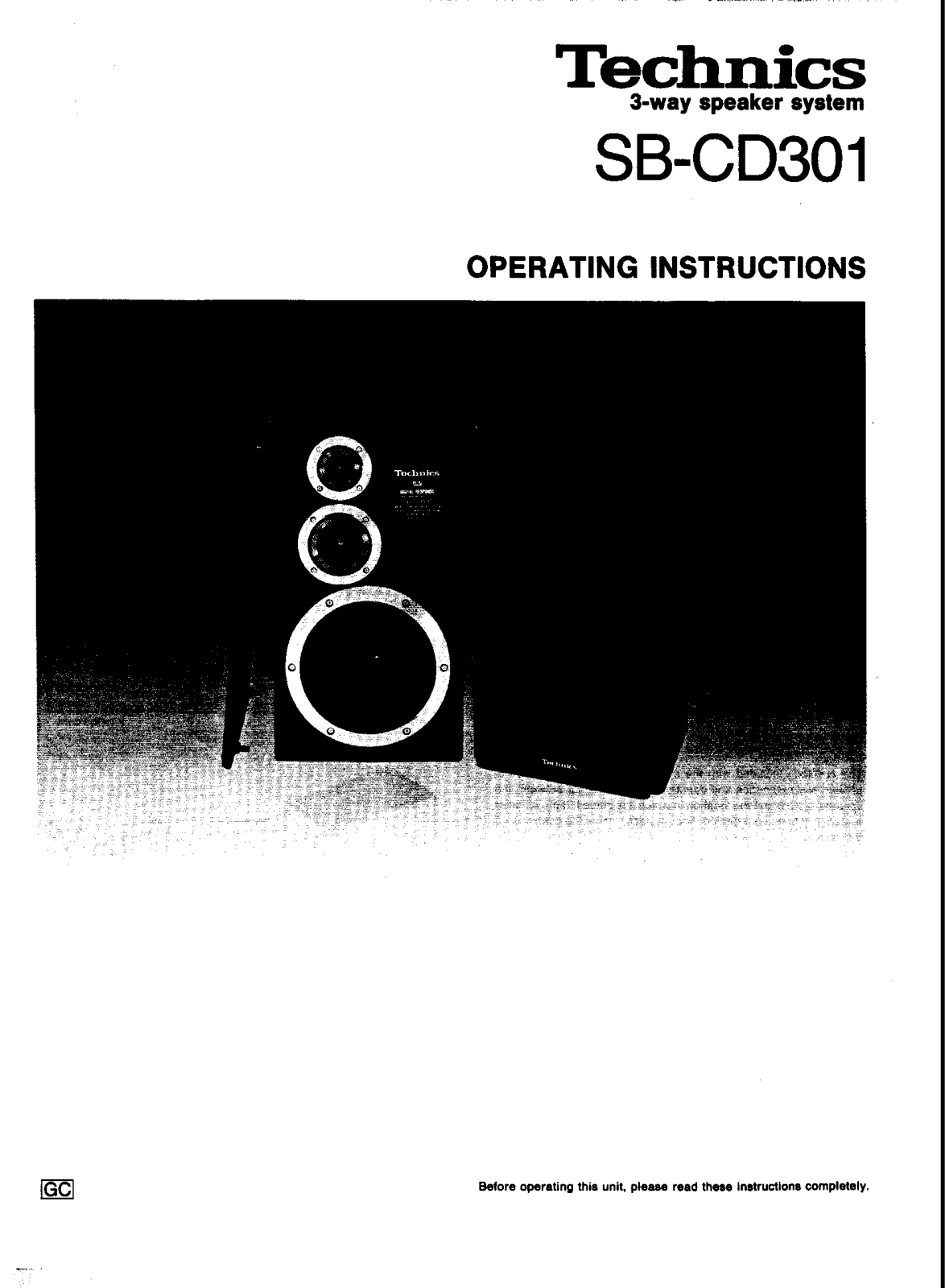 Technics SB-CD301 User Manual