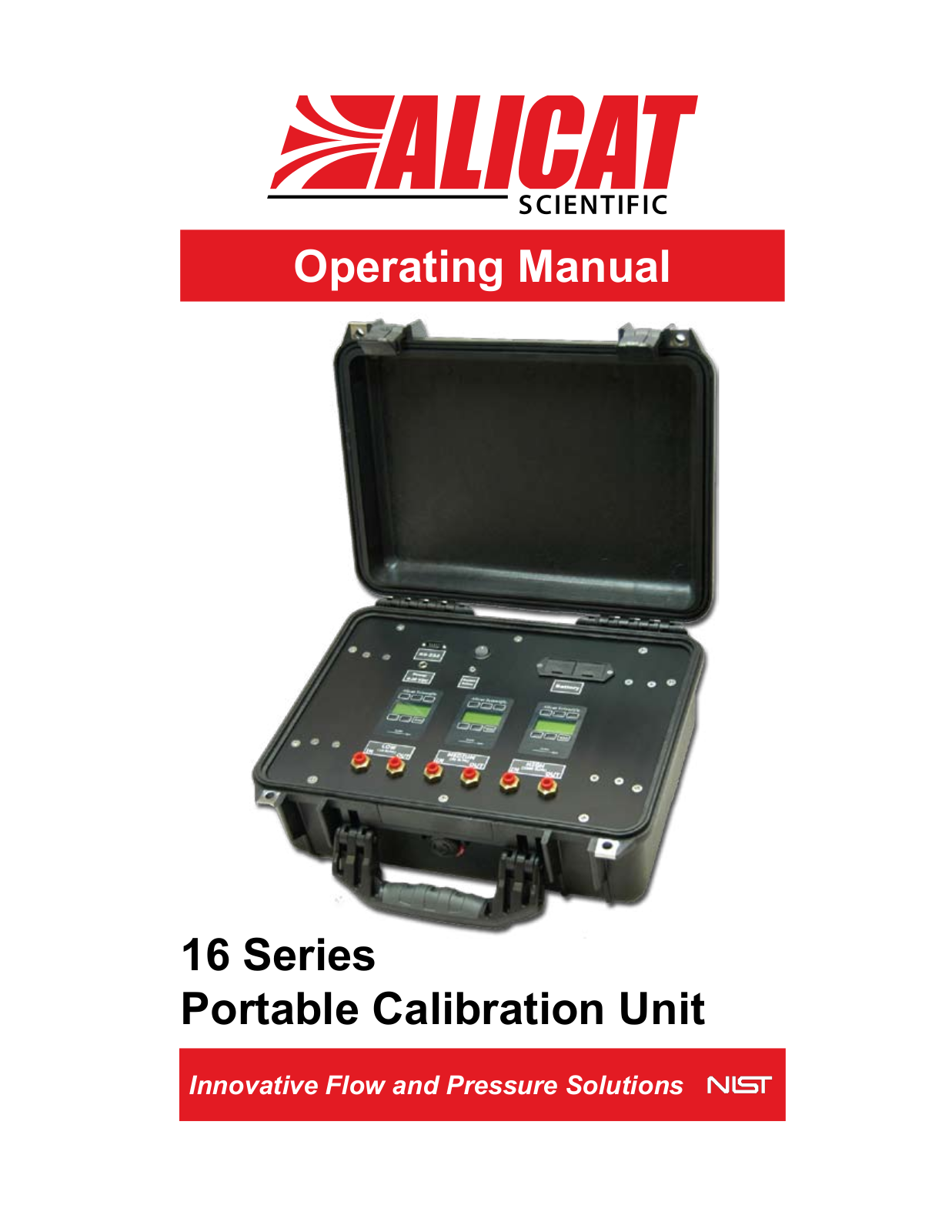 Alicat PCU Portable Calibration Unit User Manual