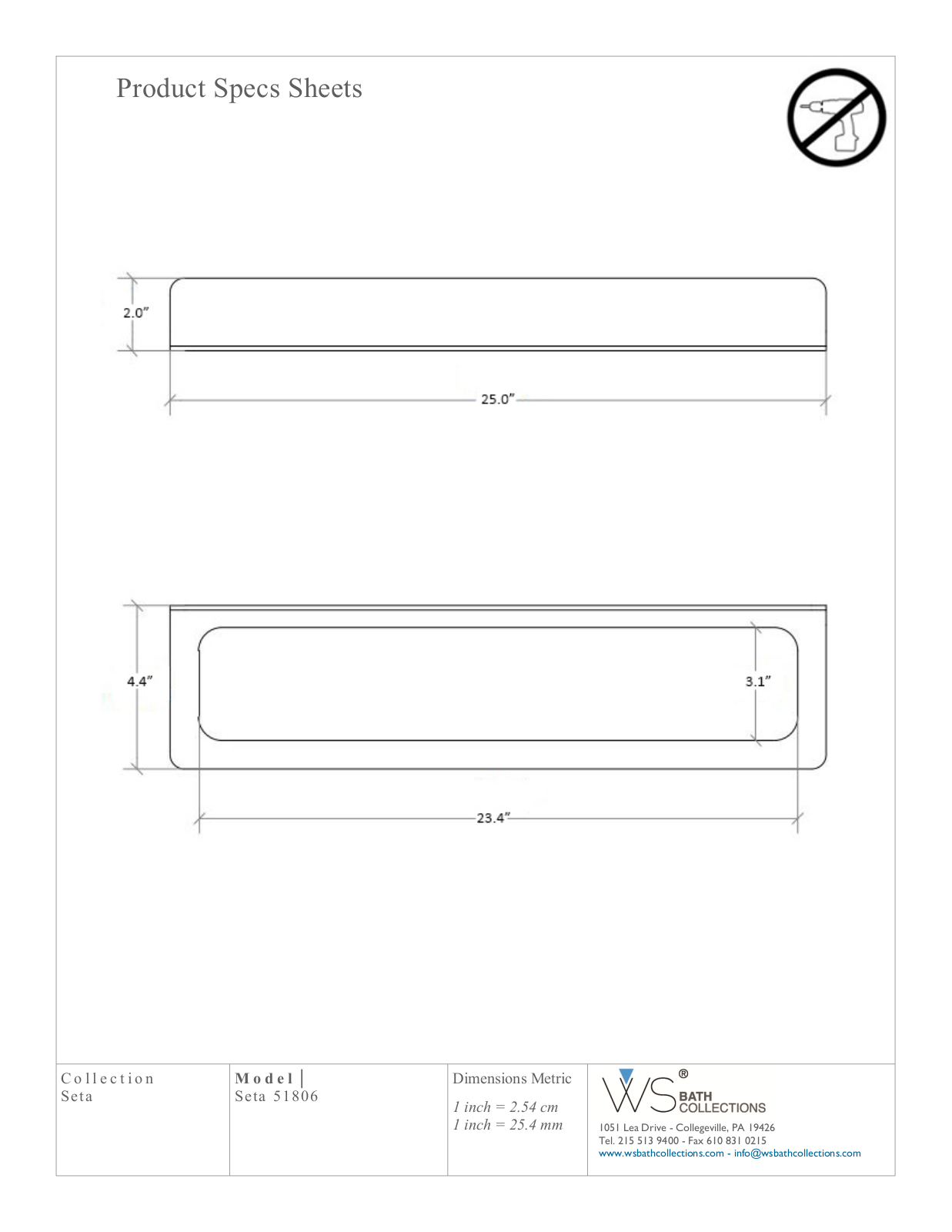 WS Bath Collections WSO3617 Specifications - ManualMachine.com