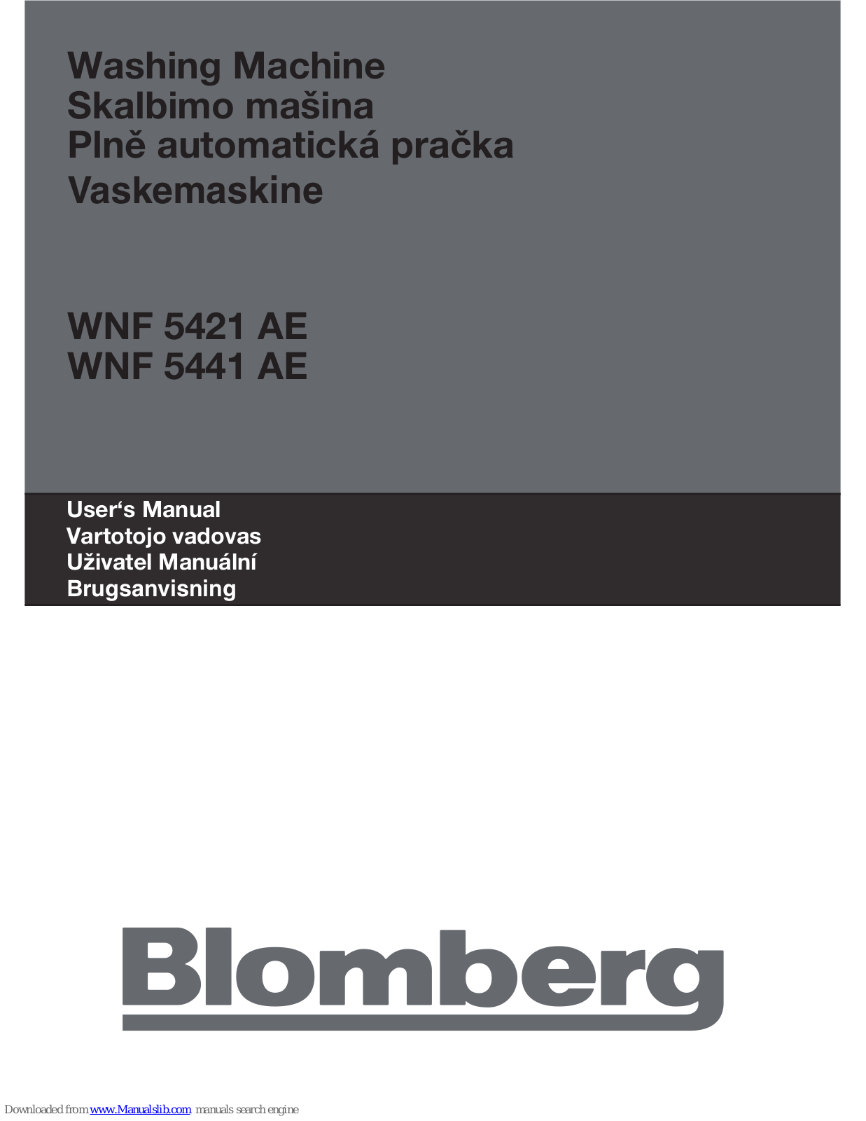 Blomberg WNF 5421 AE User Manual