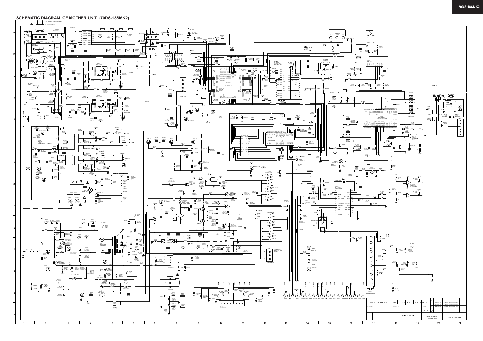 Sharp 70DS18S Schematic