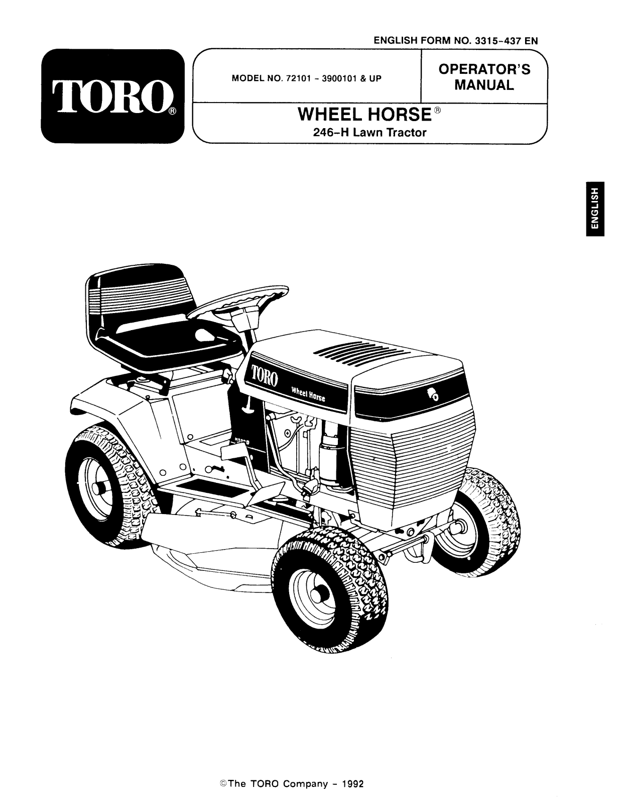 Toro 72101 Operator's Manual