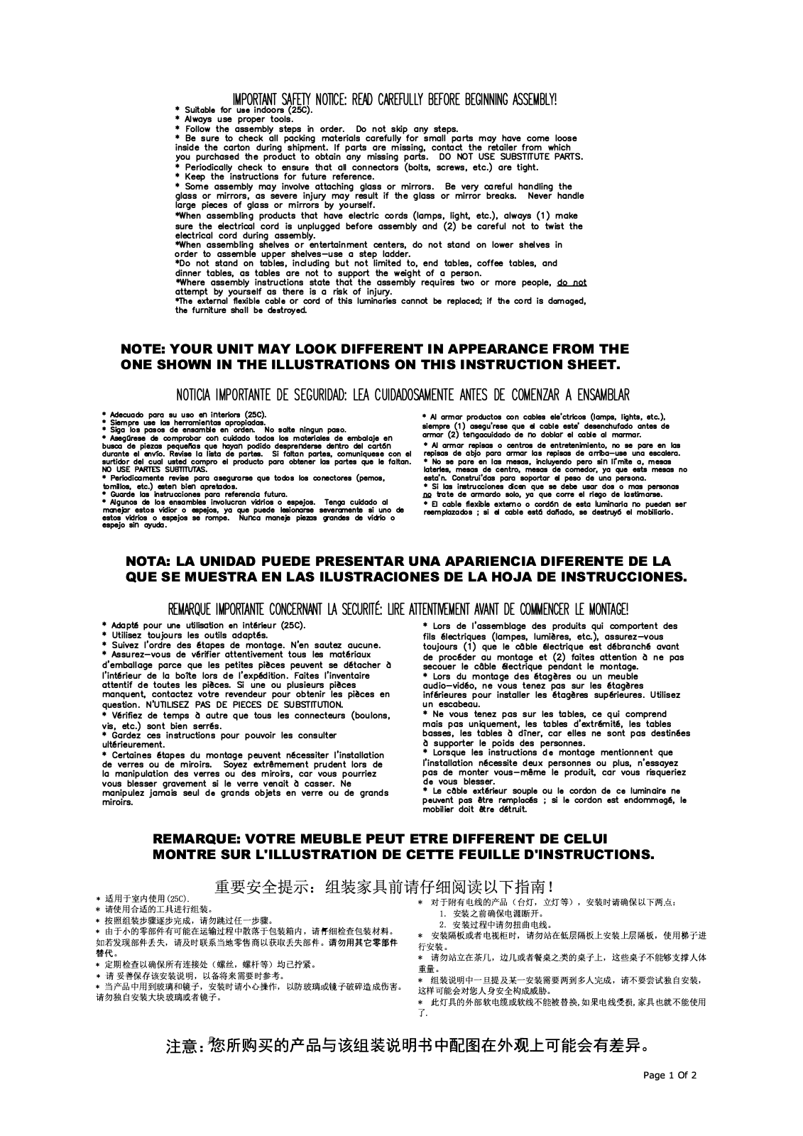 Alcott Hill W005482959 Installation & Assembly - ManualMachine.com
