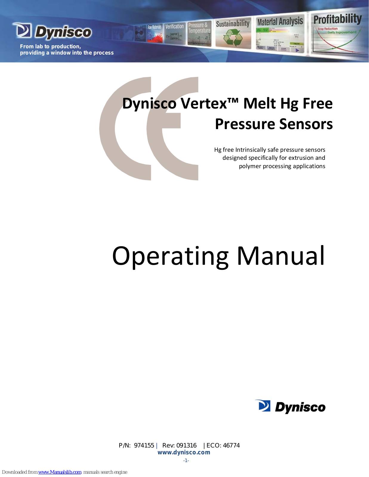 Dynisco Vertex Operating Manual