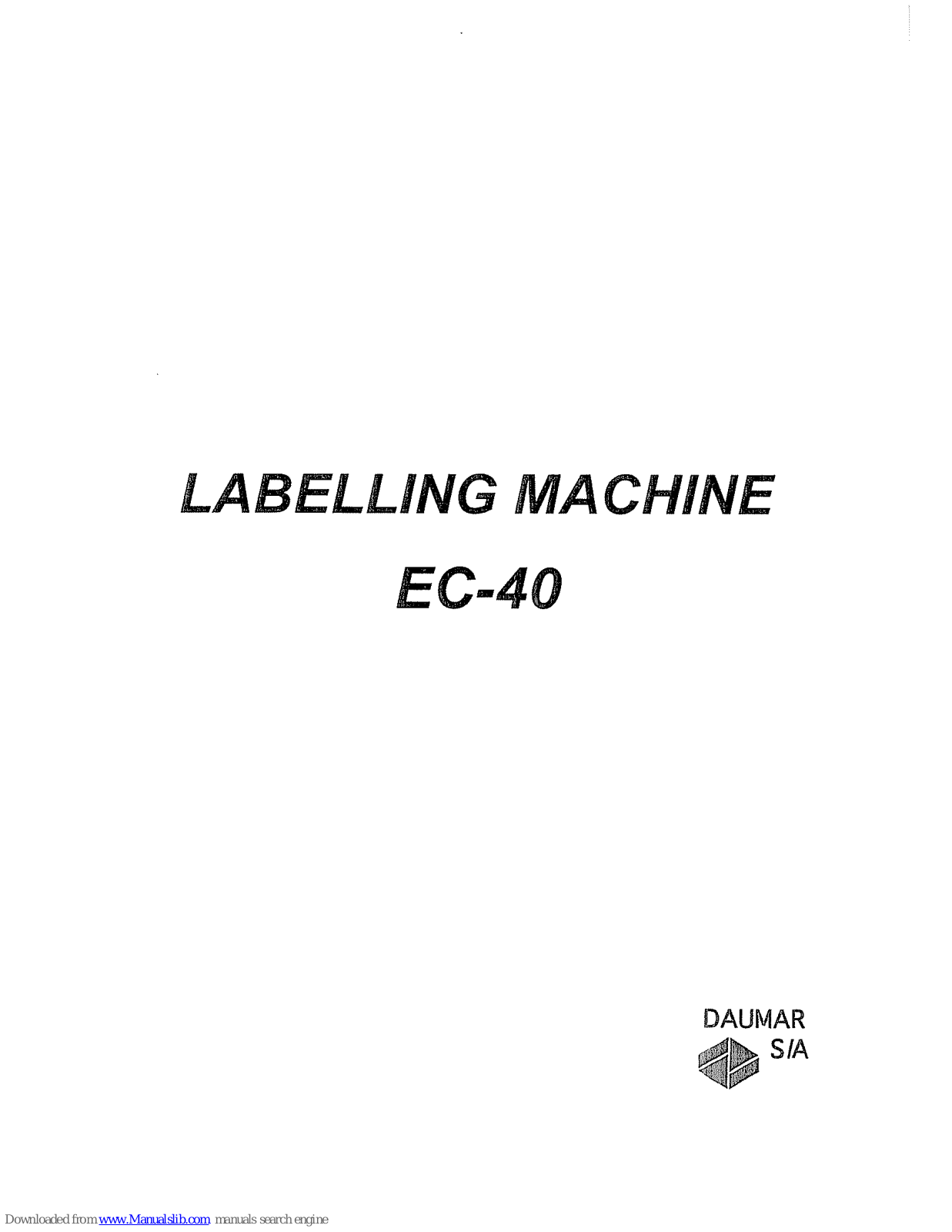 Daumar EC-40 User Manual