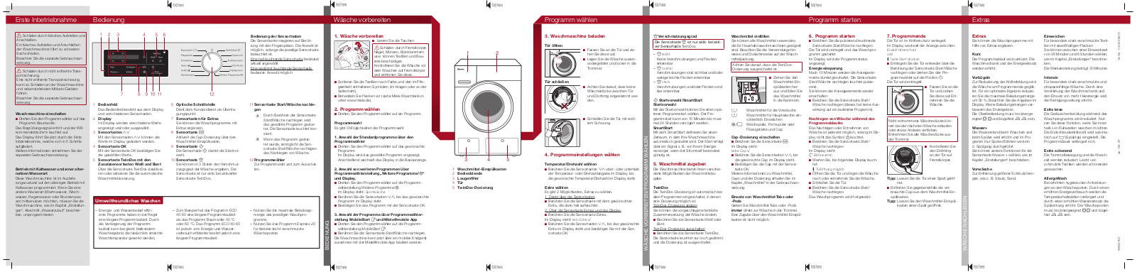 Miele WWG 760 Quick user guide