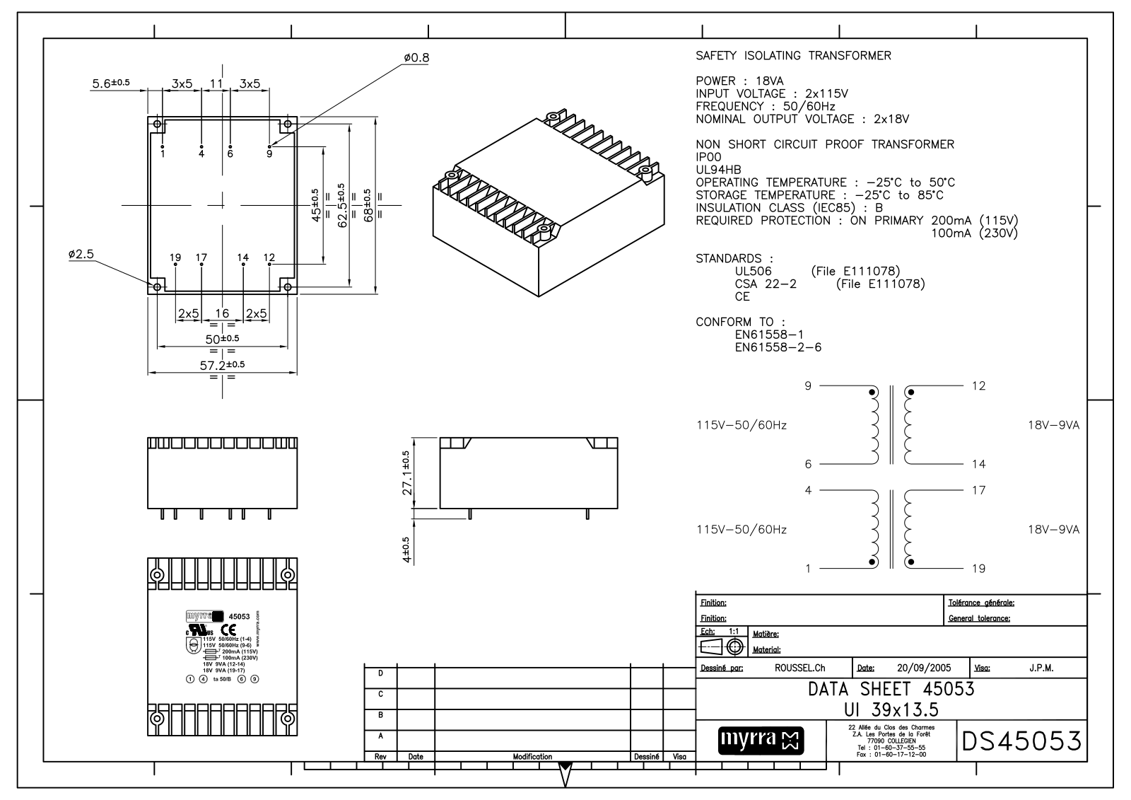 Datasheet 45053 Specification - ManualMachine.com