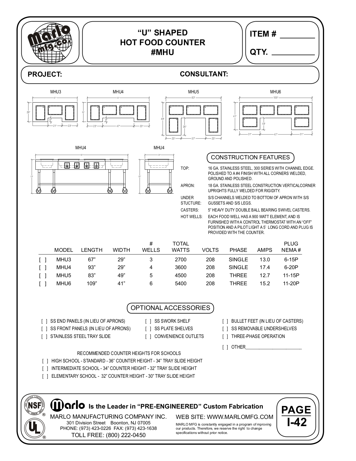 Marlo MHU3 User Manual