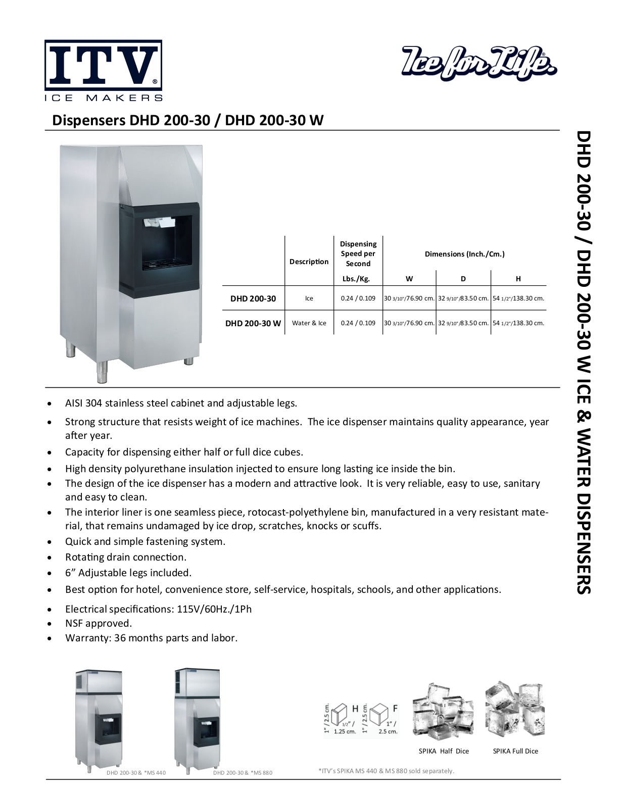 ITV Ice Makers DHD 200-30 W User Manual