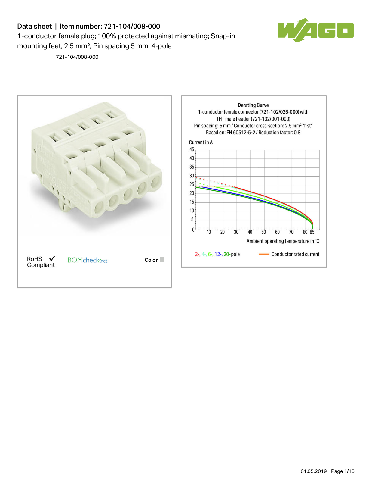 Wago 721-104/008-000 Data Sheet