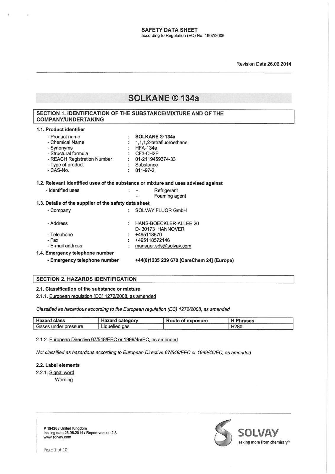 Summit FF7BI Msds Information