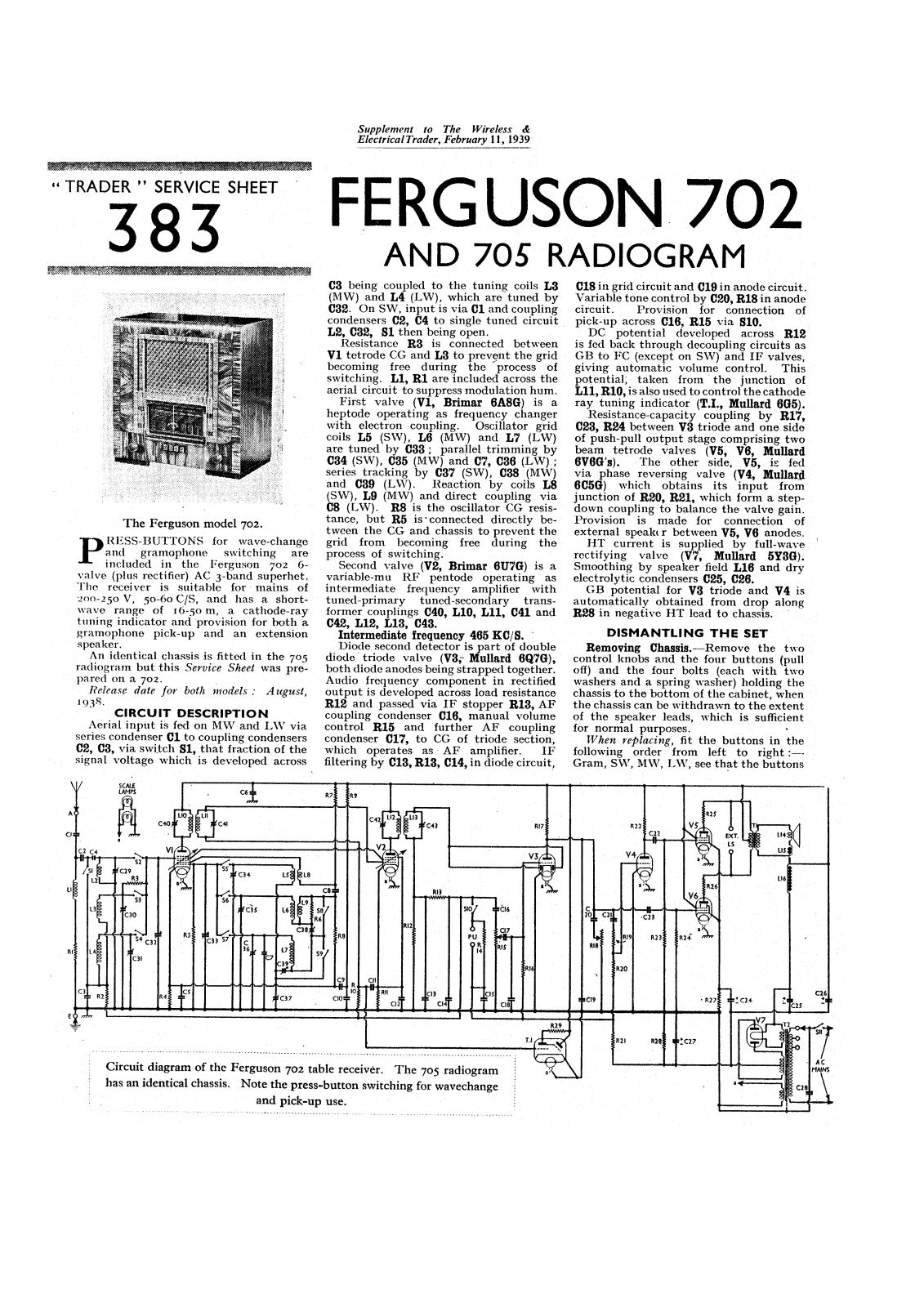 Ferguson 702 schematic