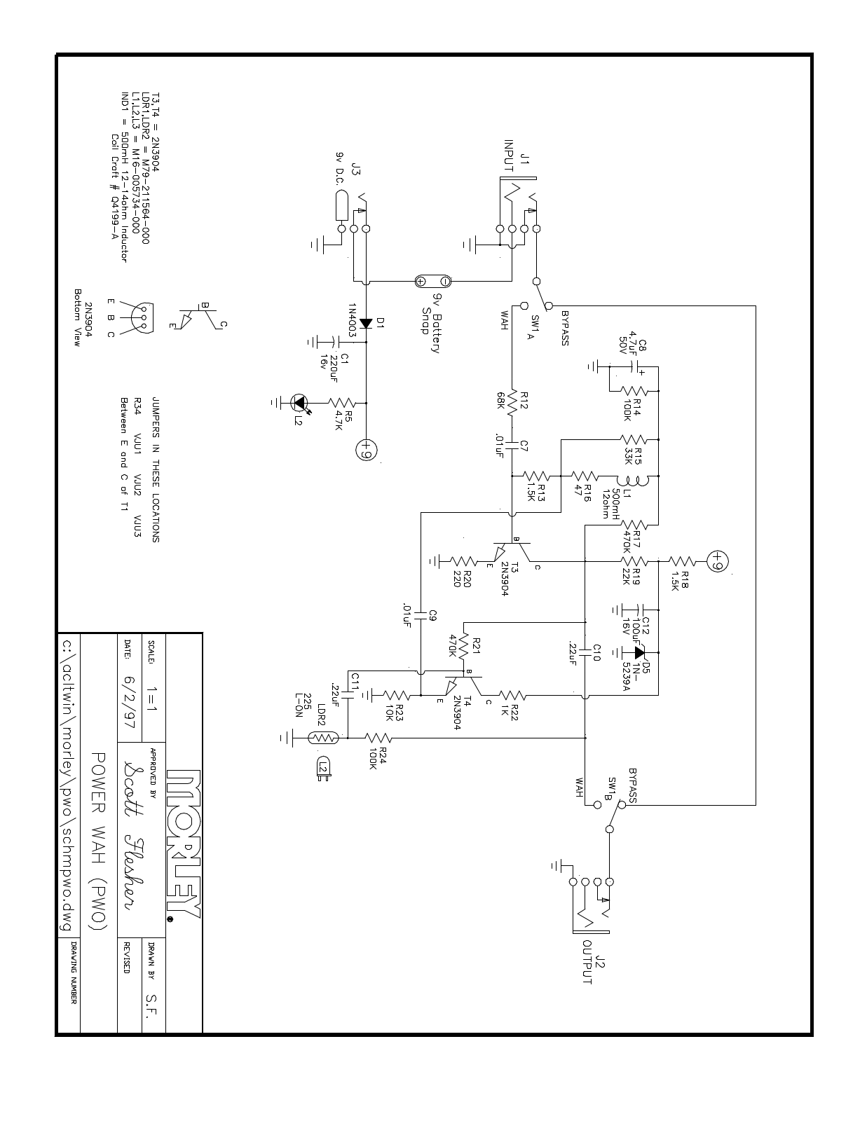 Morley Pedals PWONEWES User Manual