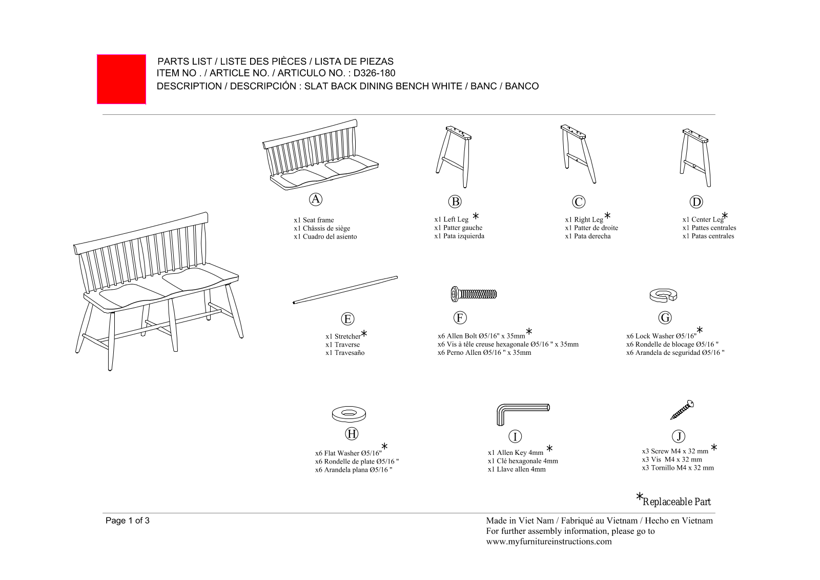 HomeFare D326180 User Manual