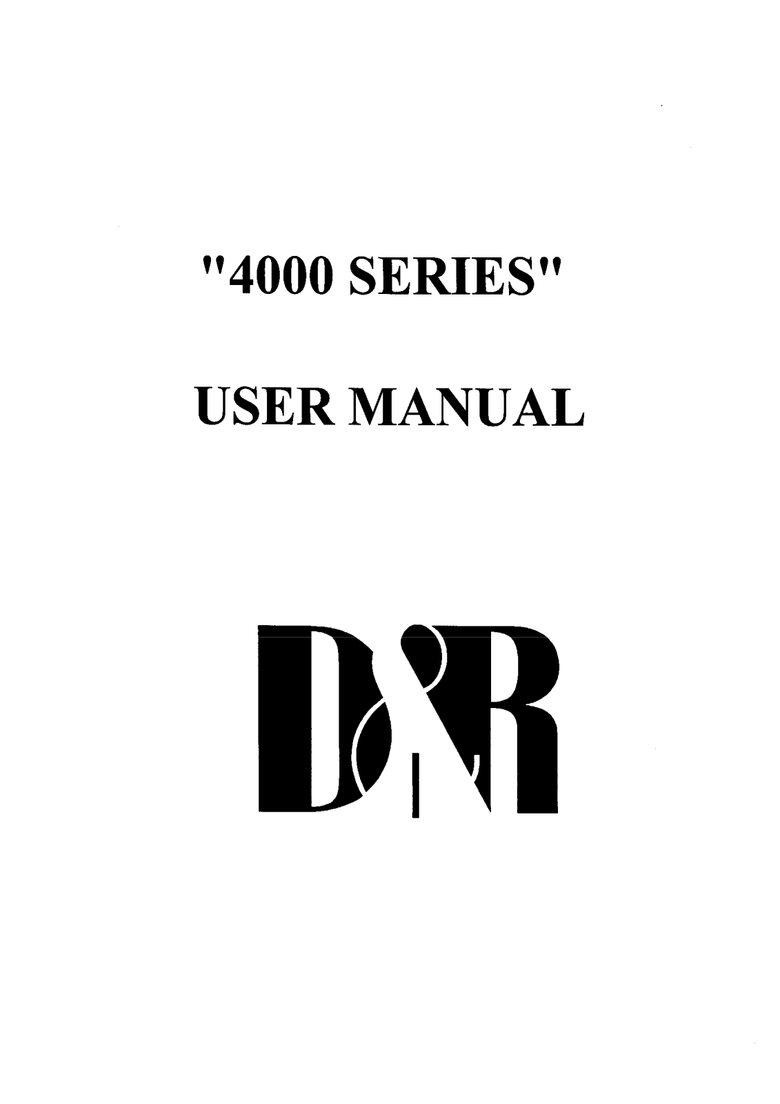 DR 4000 Service Manual